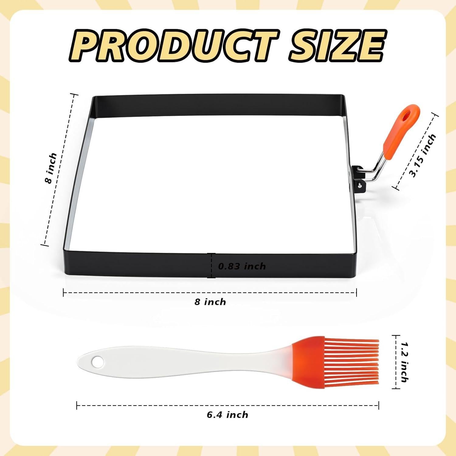 Moldes de Huevo Cuadrados Patelai 20.32 cm Acero Inoxidable 4 Pcs