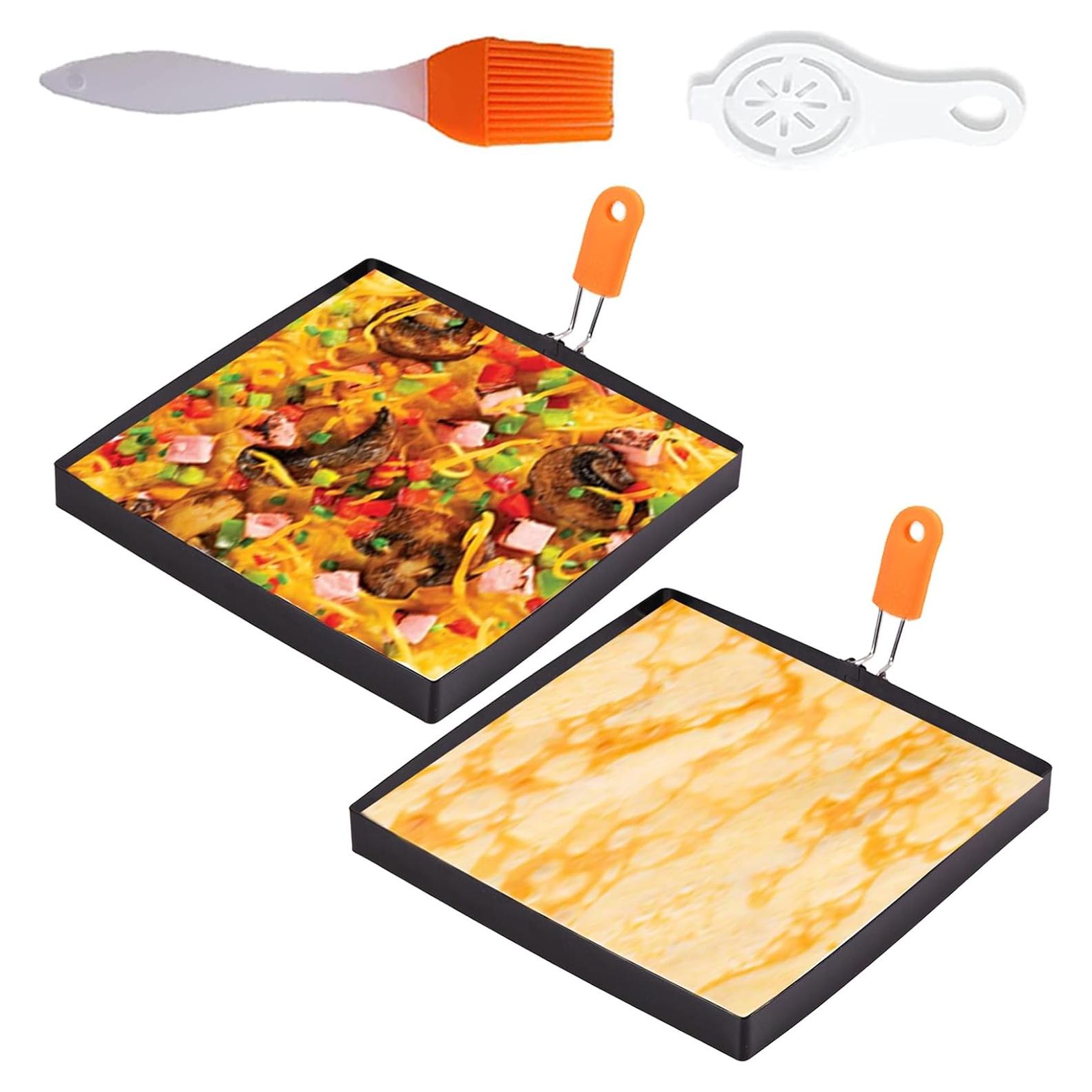 Juego de 2 Anillos de Tortilla Cuadrados 20 cm WOWITIS