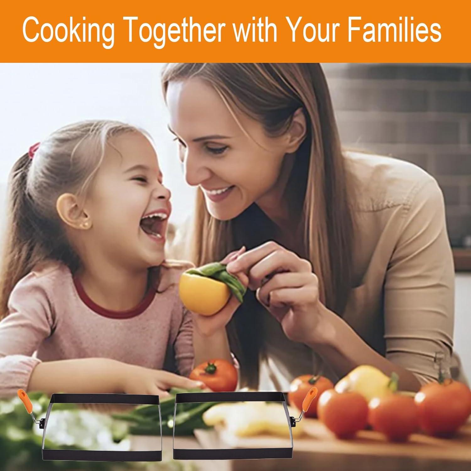 Juego de 2 Anillos de Tortilla Cuadrados 20 cm WOWITIS