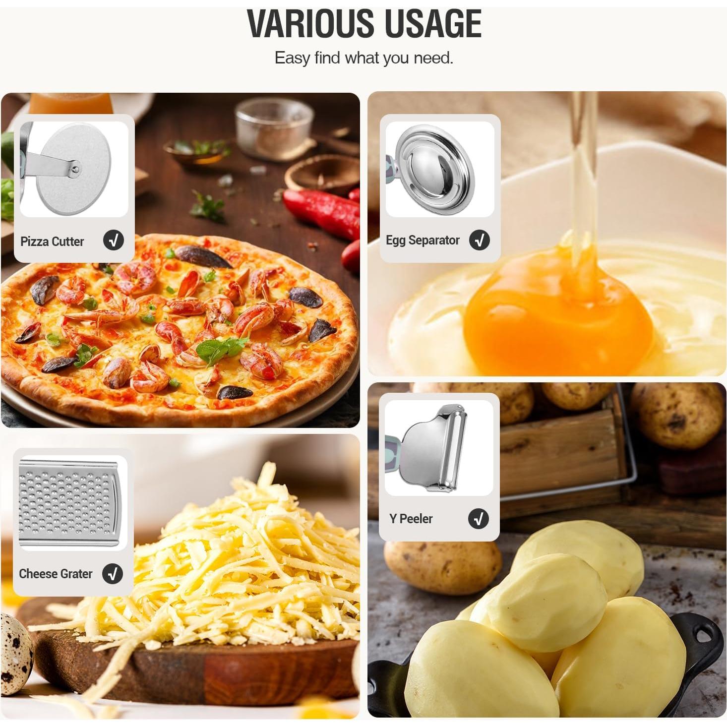 Juego de Utensilios de Cocina HIFIND 9 PZS Acero Inoxidable