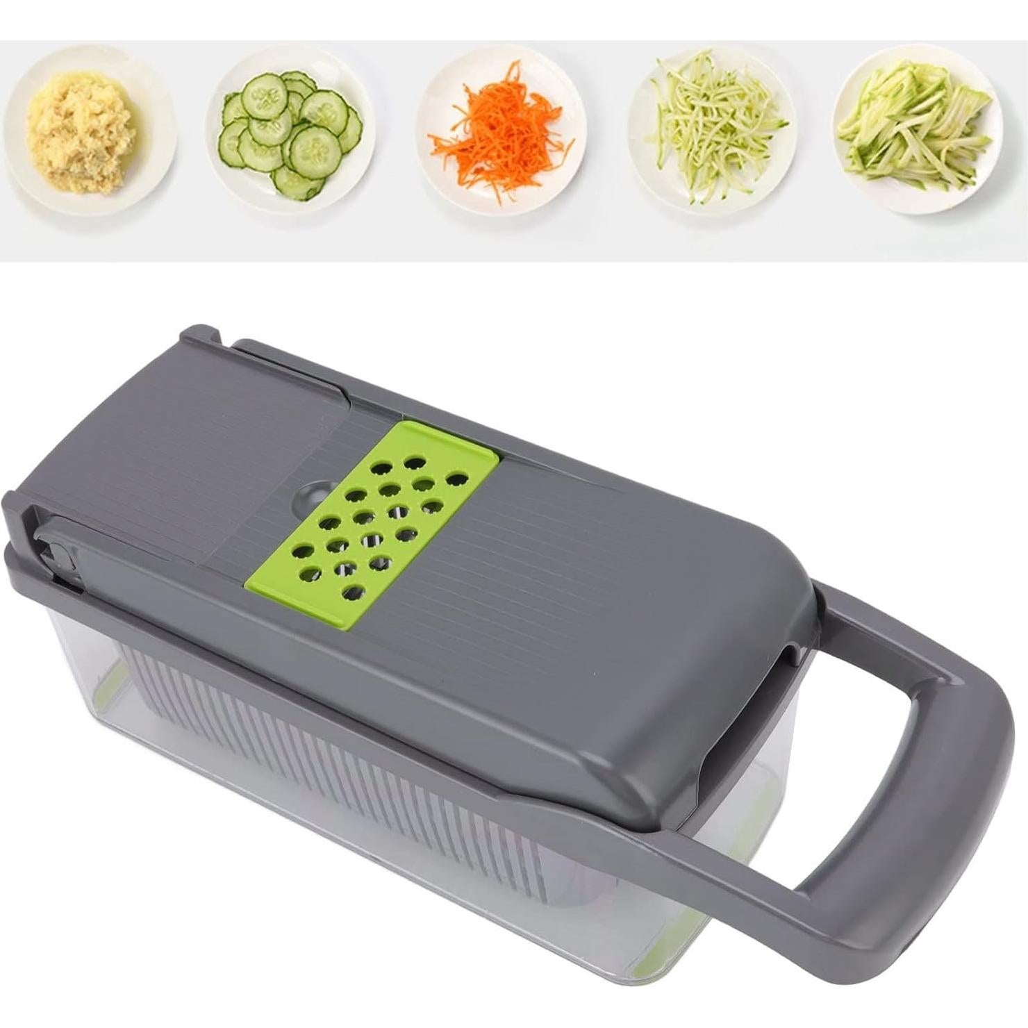 Picador de Verduras BORDSTRACT 14 en 1 Manual con 6 Cuchillas