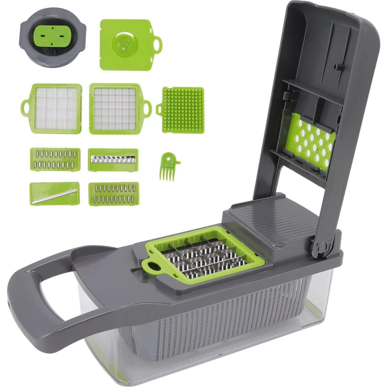 Picador de Verduras BORDSTRACT 14 en 1 Manual con 6 Cuchillas