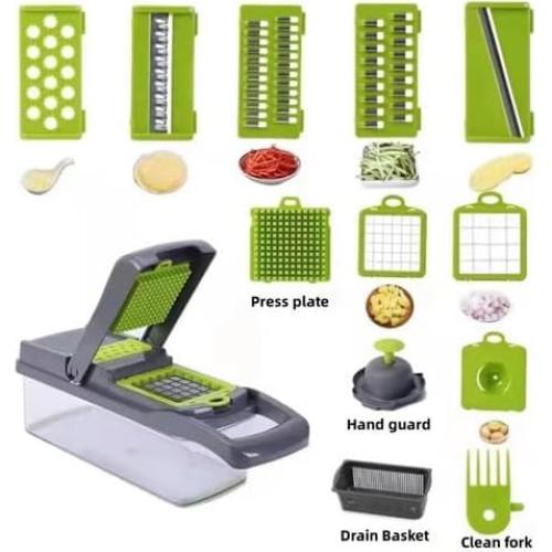Picadora Multifuncional Genérico 16 en 1 con Cuchillas Intercambiables