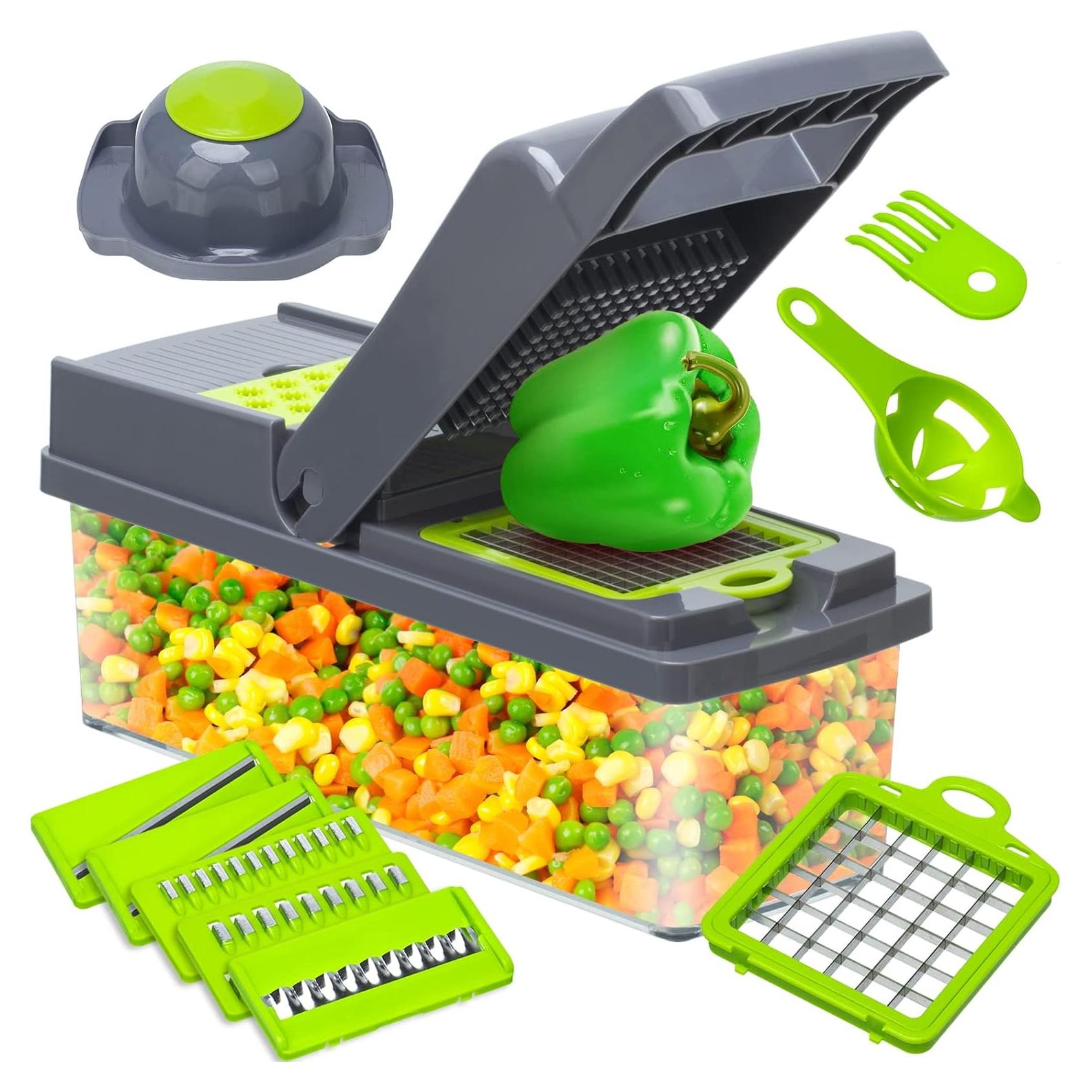 Cortador de Verduras Multifuncional Ingcebo 8 Cuchillas 1.2L