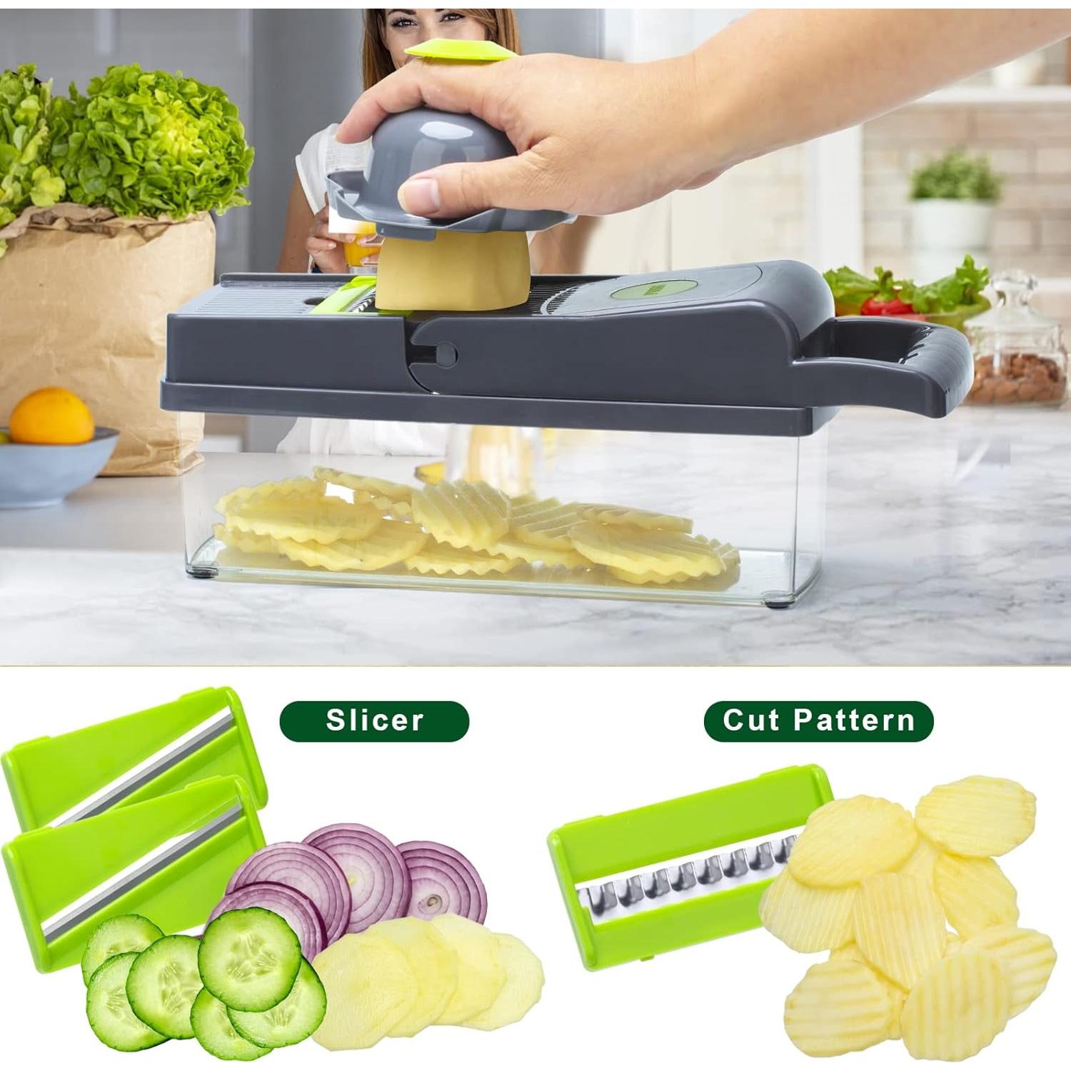 Cortador de Verduras Multifuncional Ingcebo 8 Cuchillas 1.2L