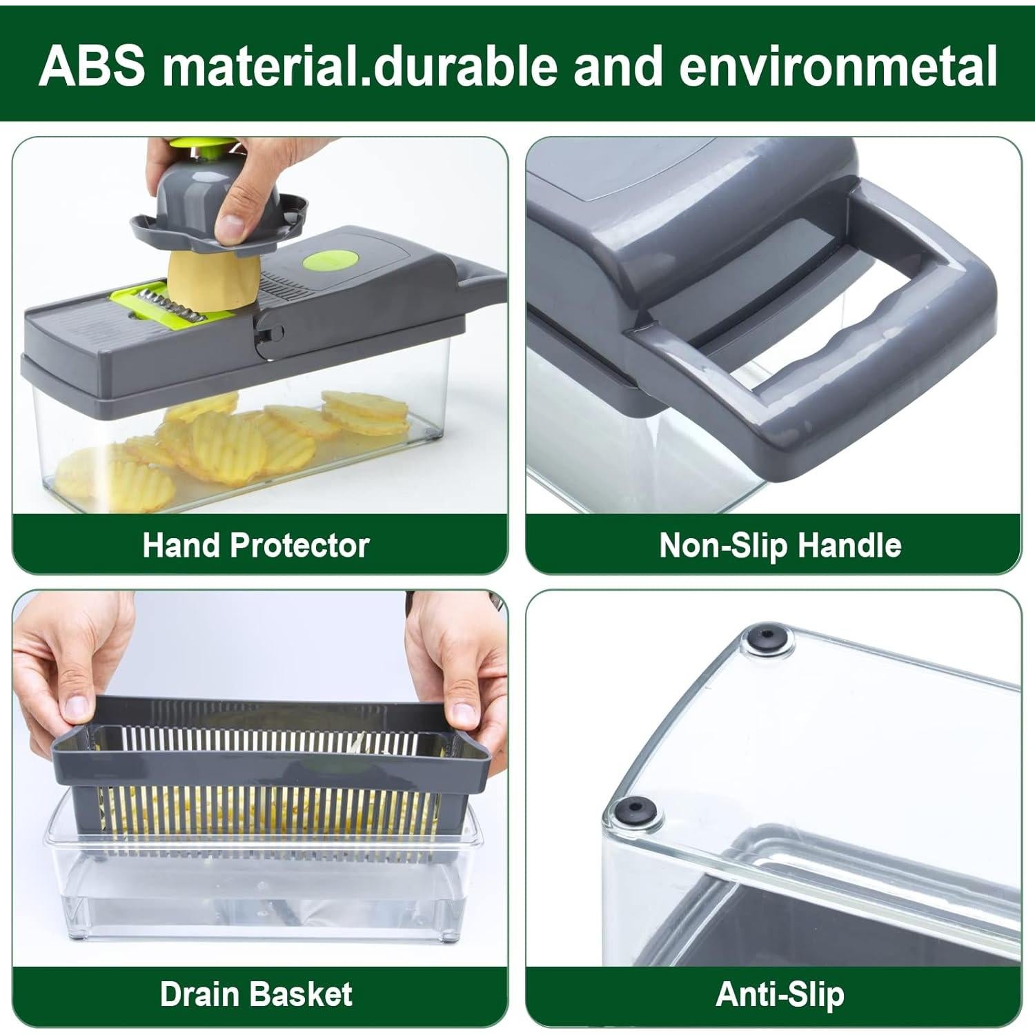 Cortador de Verduras Multifuncional Ingcebo 8 Cuchillas 1.2L