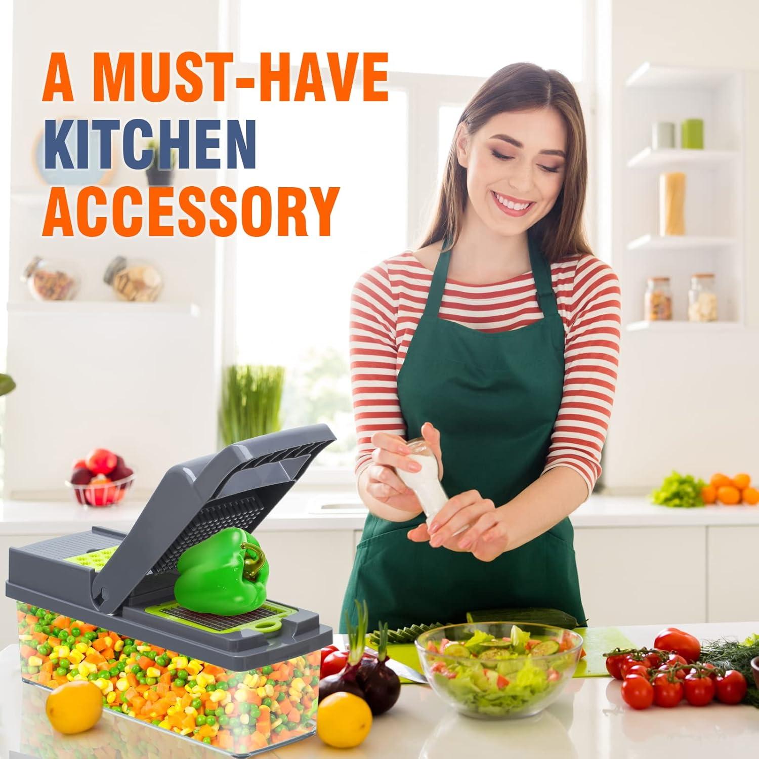 Cortador de Verduras Multifuncional Ingcebo 8 Cuchillas 1.2L