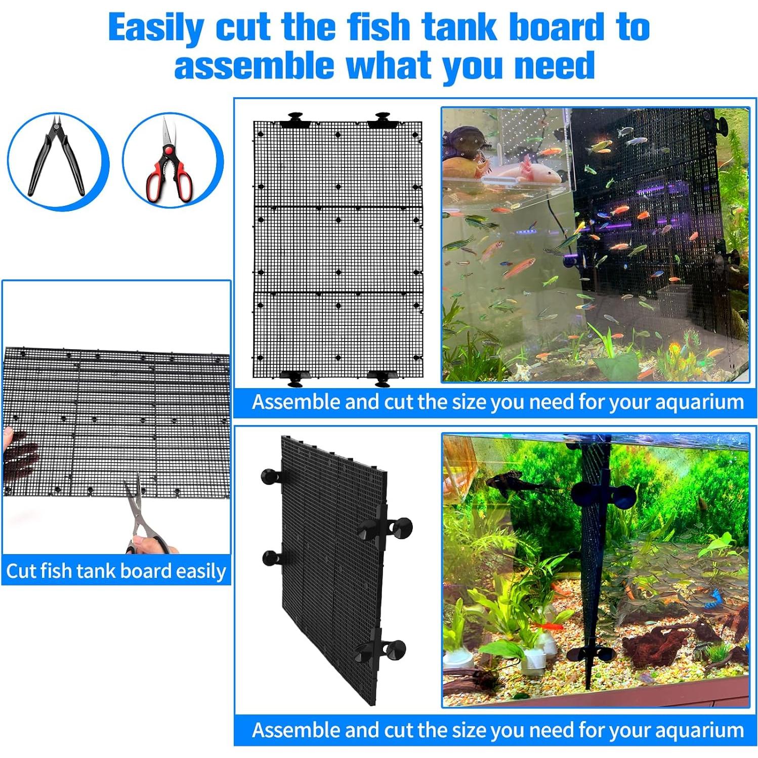 Separador de Acuario 8 Piezas Weramics 30x15 cm Ajustable