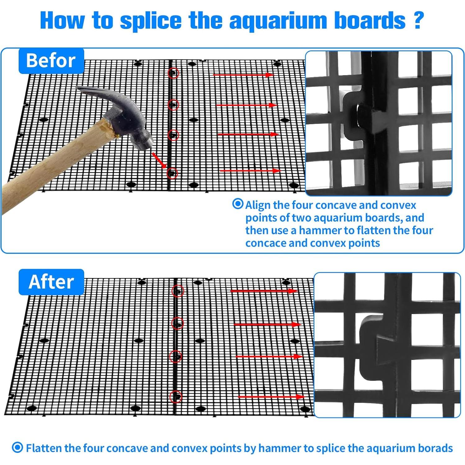 Separador de Acuario 8 Piezas Weramics 30x15 cm Ajustable