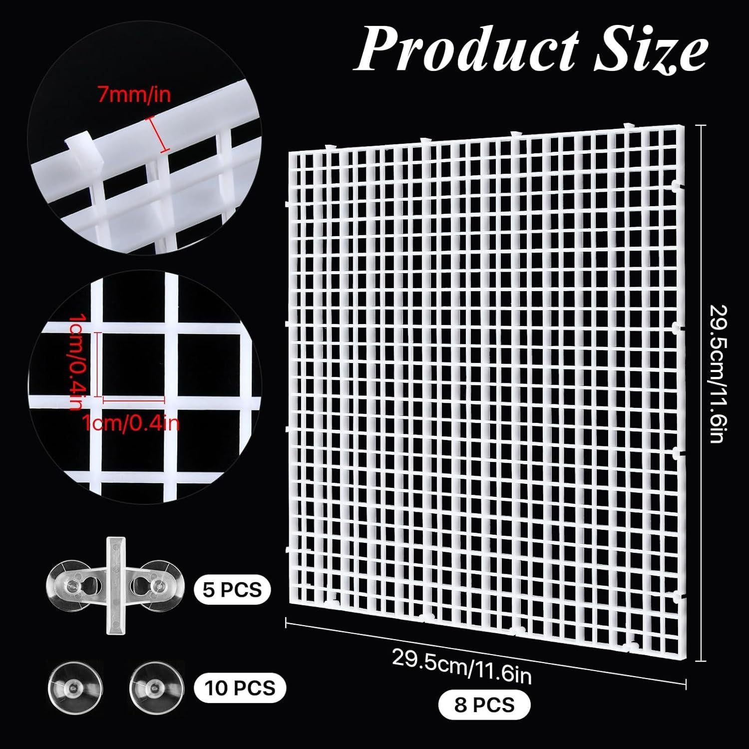 Divisor de Acuario Lainballow 8 Piezas 30 x 30 cm con Ventosas