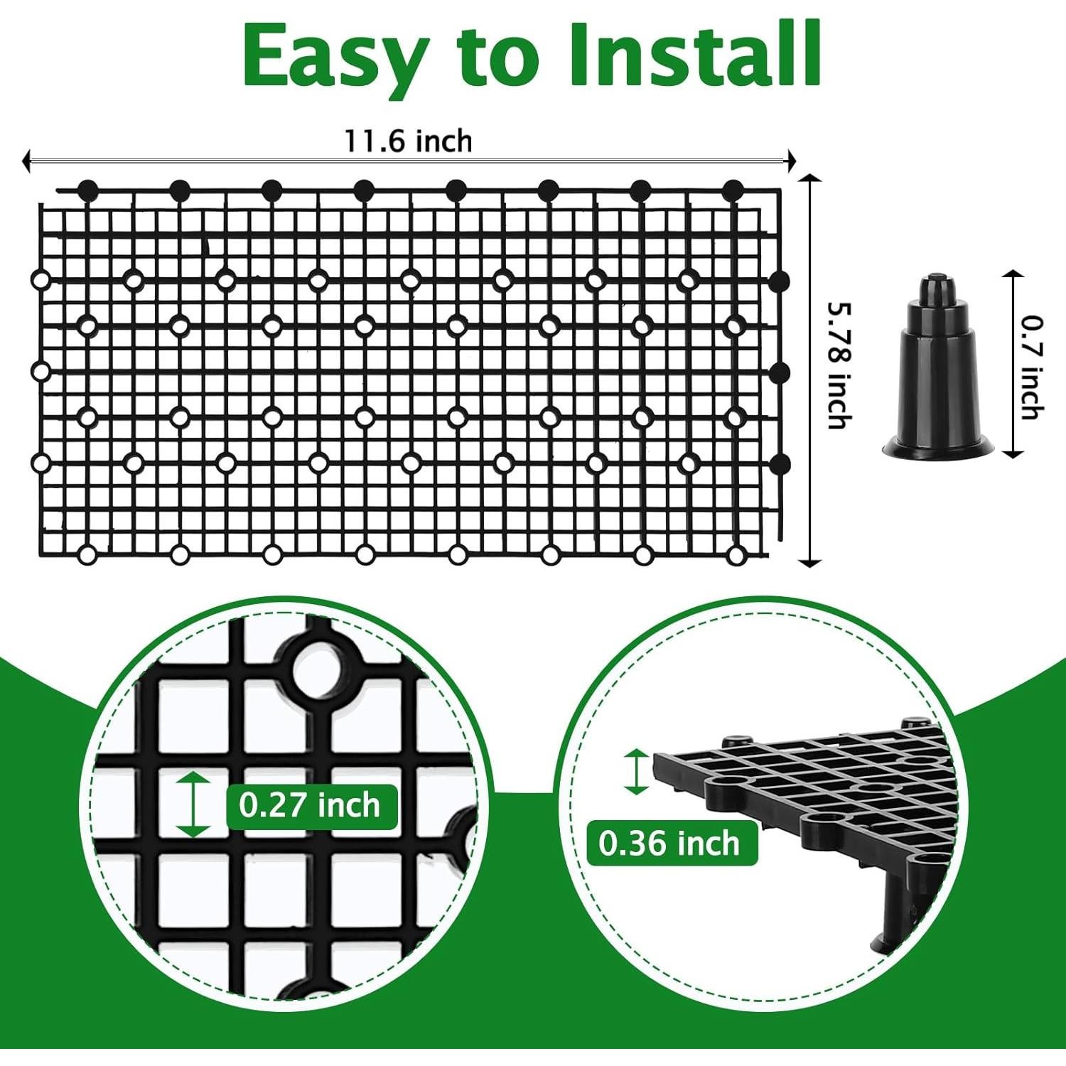 Separador de Acuario Hygger CO2 12pcs Rejilla Plástica 29.5x14.5cm