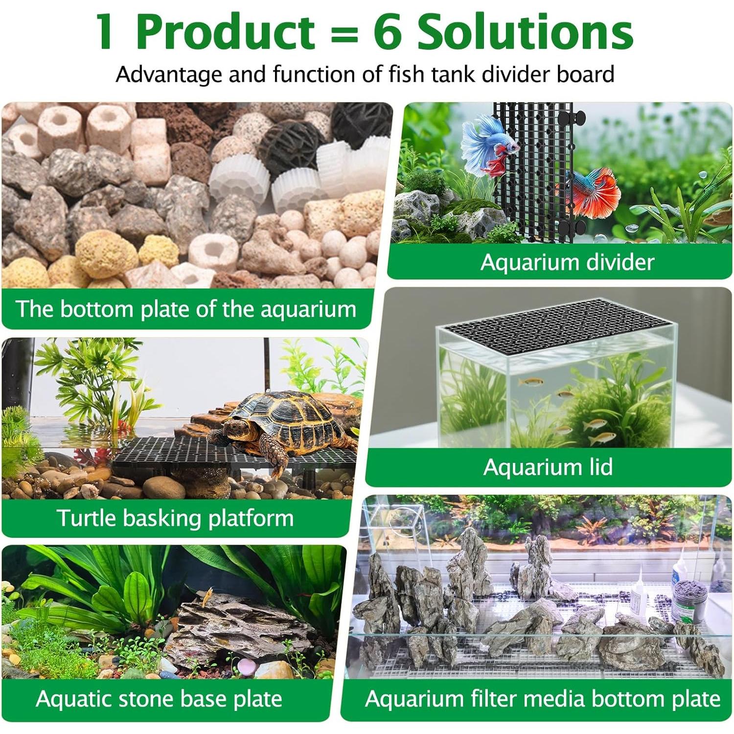 Separador de Acuario Hygger CO2 12pcs Rejilla Plástica 29.5x14.5cm