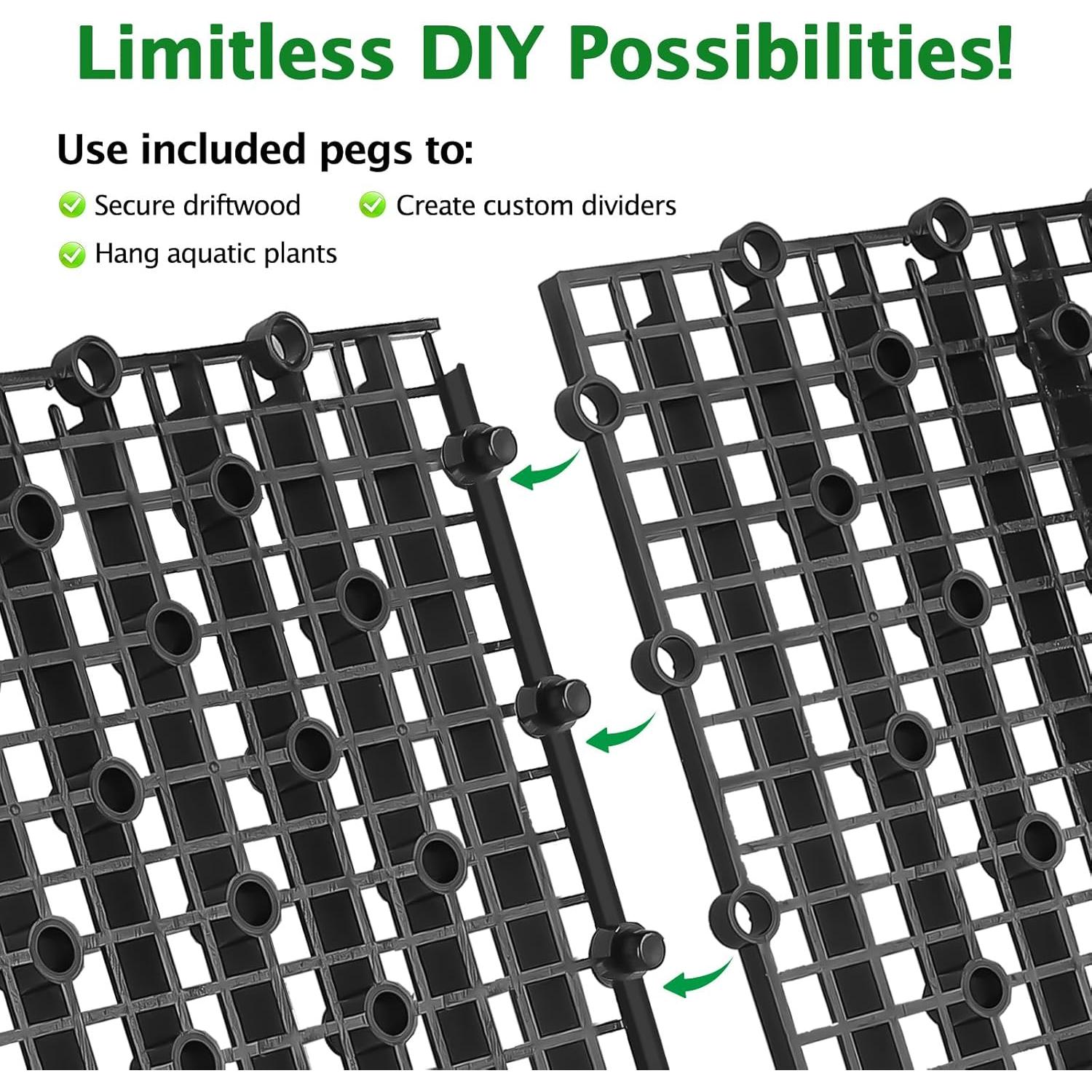 Separador de Acuario Hygger CO2 12pcs Rejilla Plástica 29.5x14.5cm