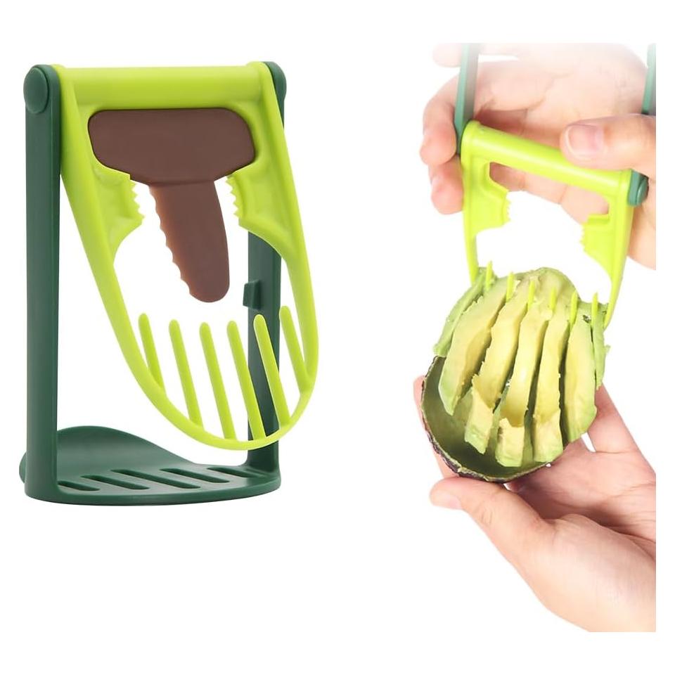 Cortador de Aguacate Todo-en-Uno Mage Crab - Verde, 12.39 cm