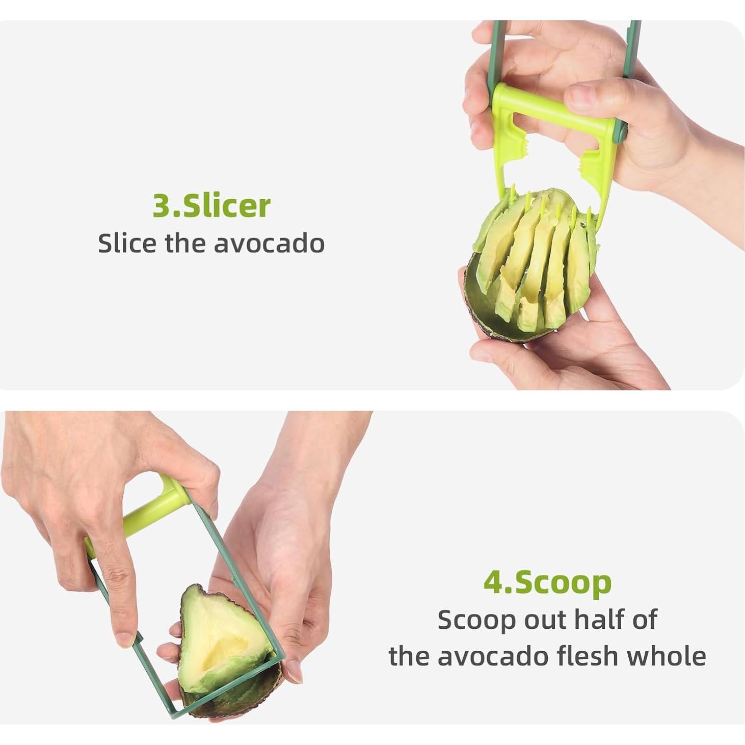 Cortador de Aguacate Todo-en-Uno Mage Crab - Verde, 12.39 cm