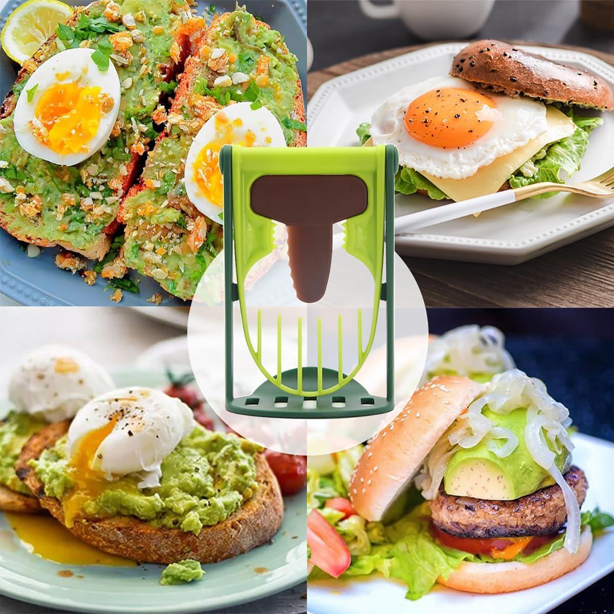 Cortador de Aguacate Todo-en-Uno Mage Crab - Verde, 12.39 cm