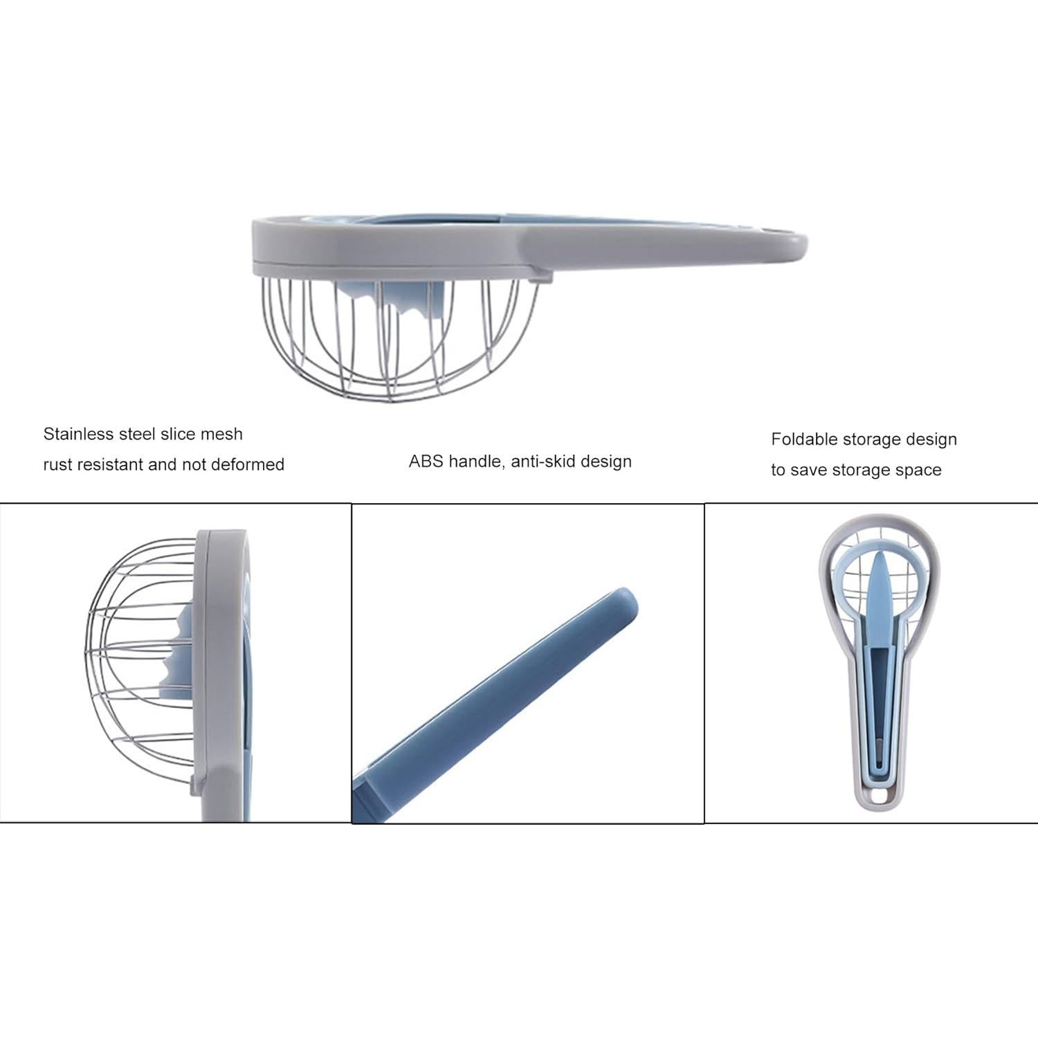 Cortador 3 en 1 FAMMOM de Aguacate y Kiwi Acero Inoxidable