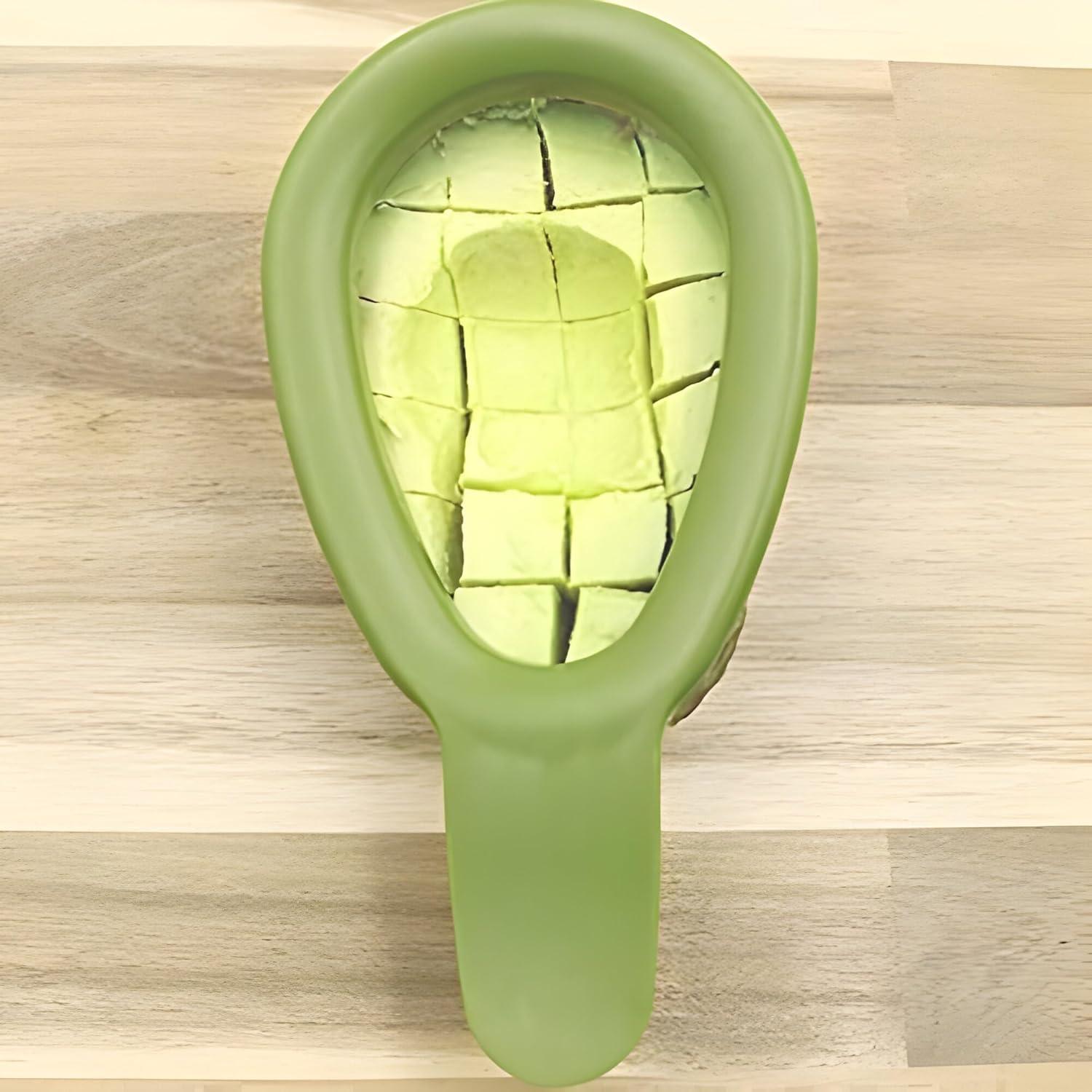 Cortador de Aguacate Genérico de Acero Inoxidable Verde 12.7 cm