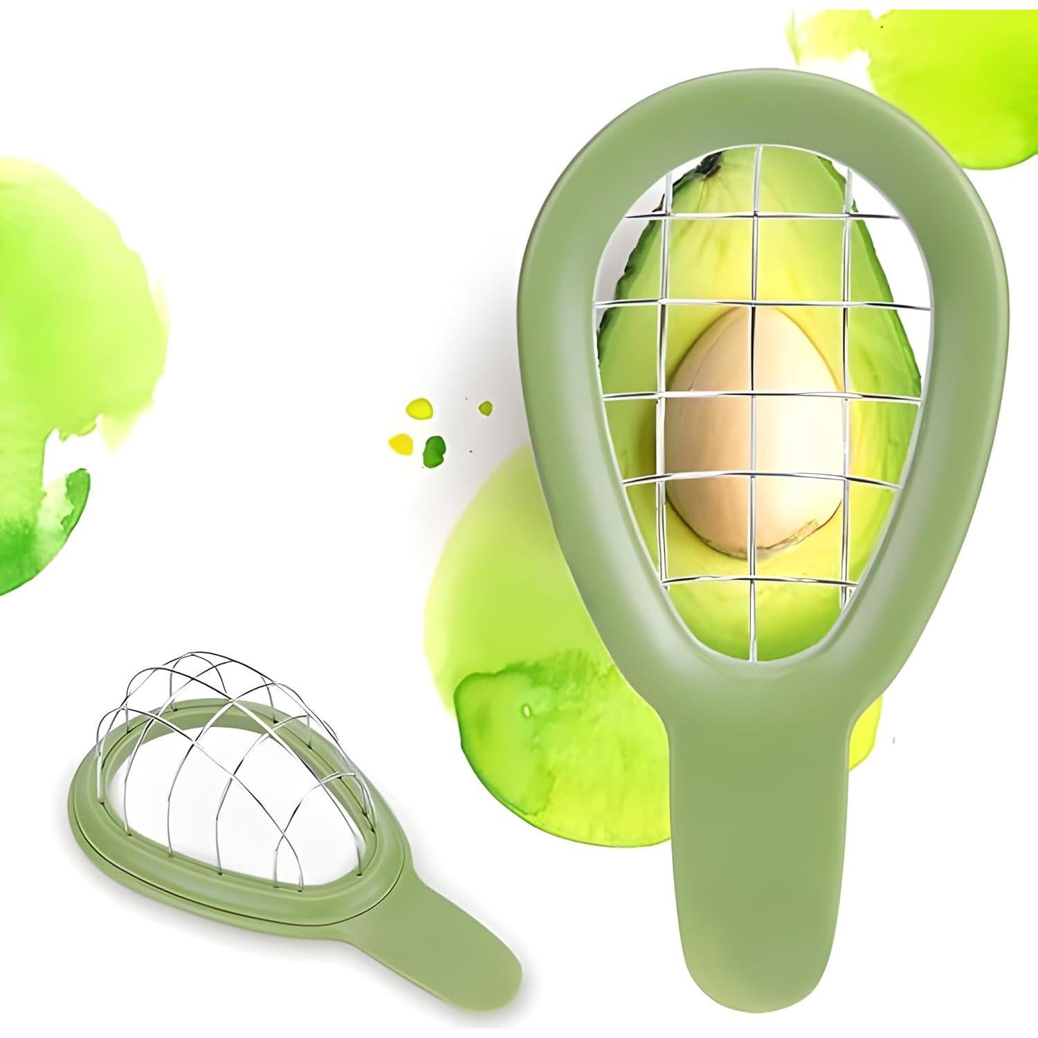 Cortador de Aguacate Genérico de Acero Inoxidable Verde 12.7 cm