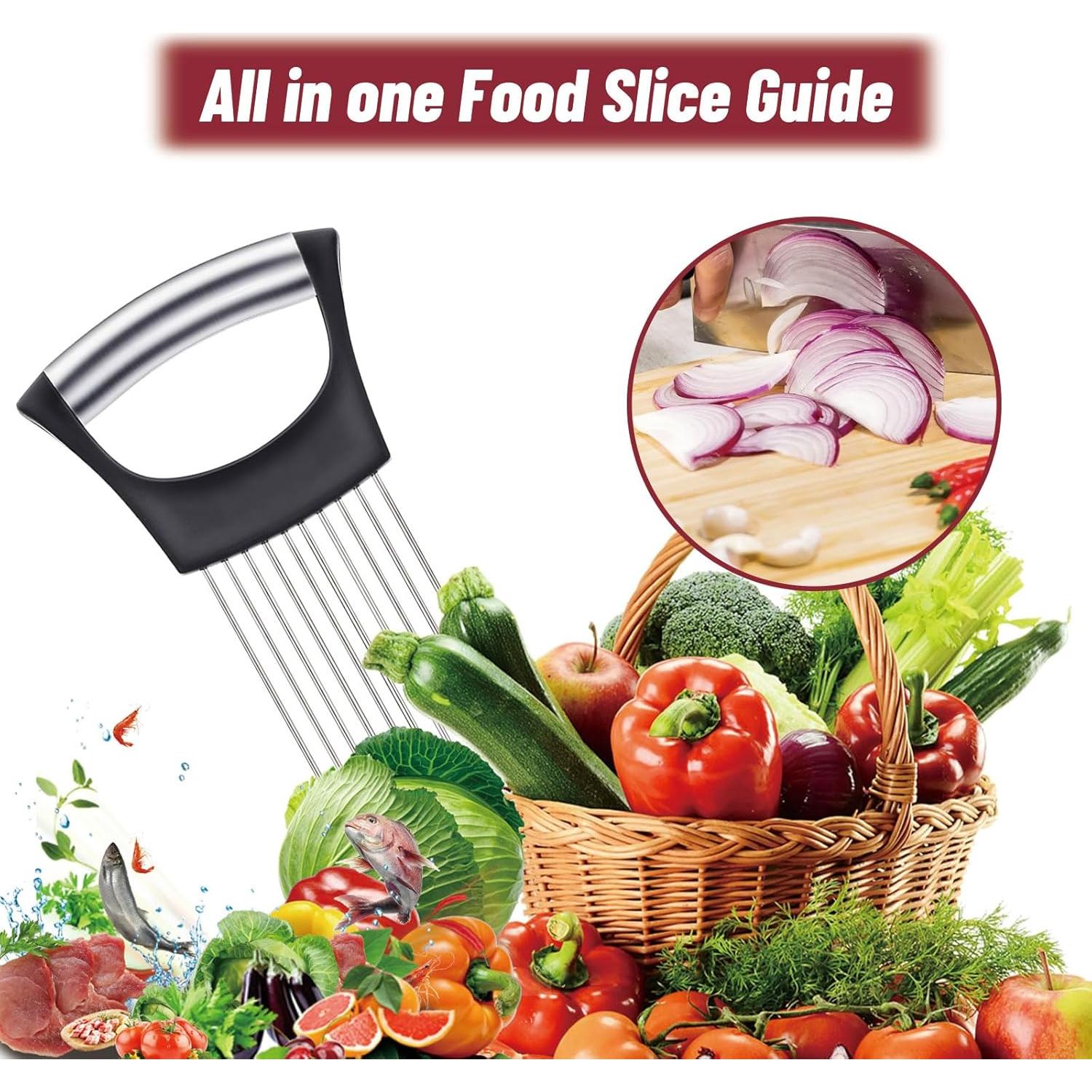 Juego de 3 Sujetadores de Cebolla DYULJS - Acero Inoxidable Negro