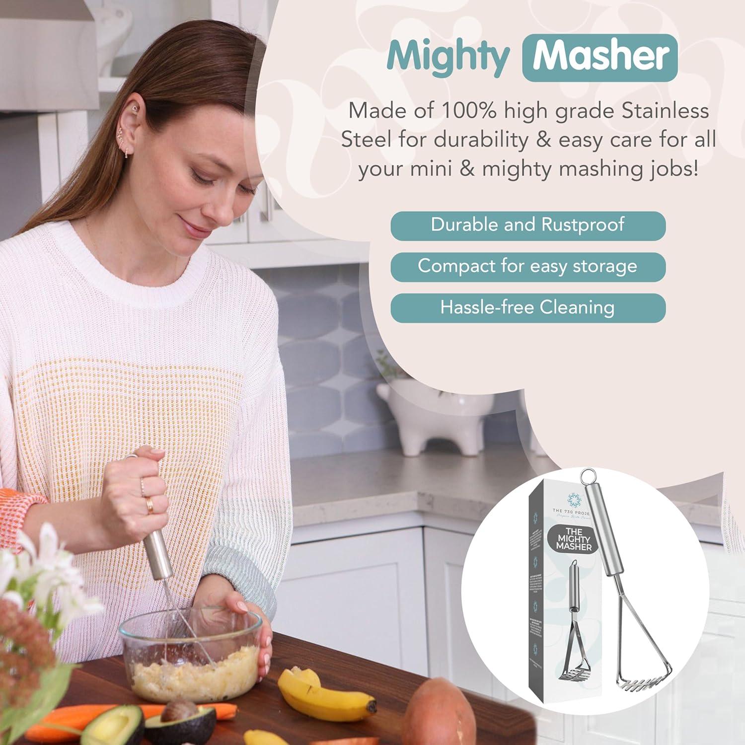 Mighty Masher triturador de alimentos para bebés acero inoxidable