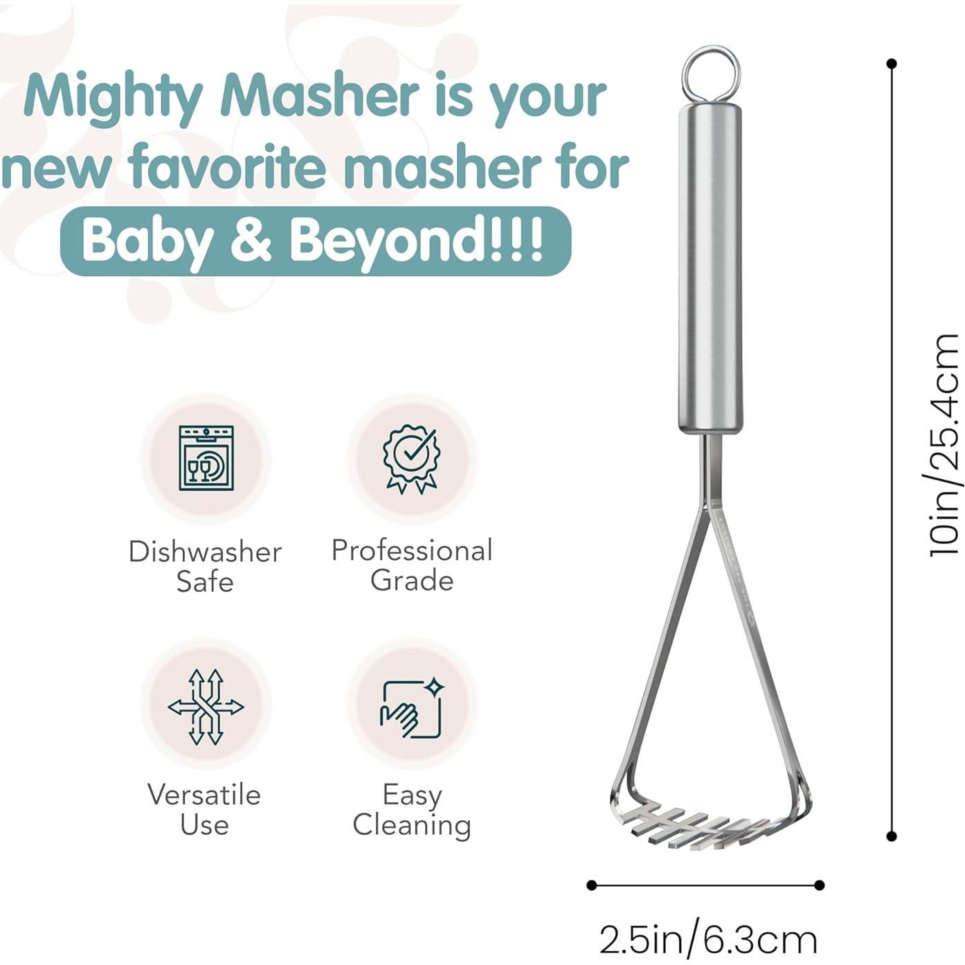 Mighty Masher triturador de alimentos para bebés acero inoxidable