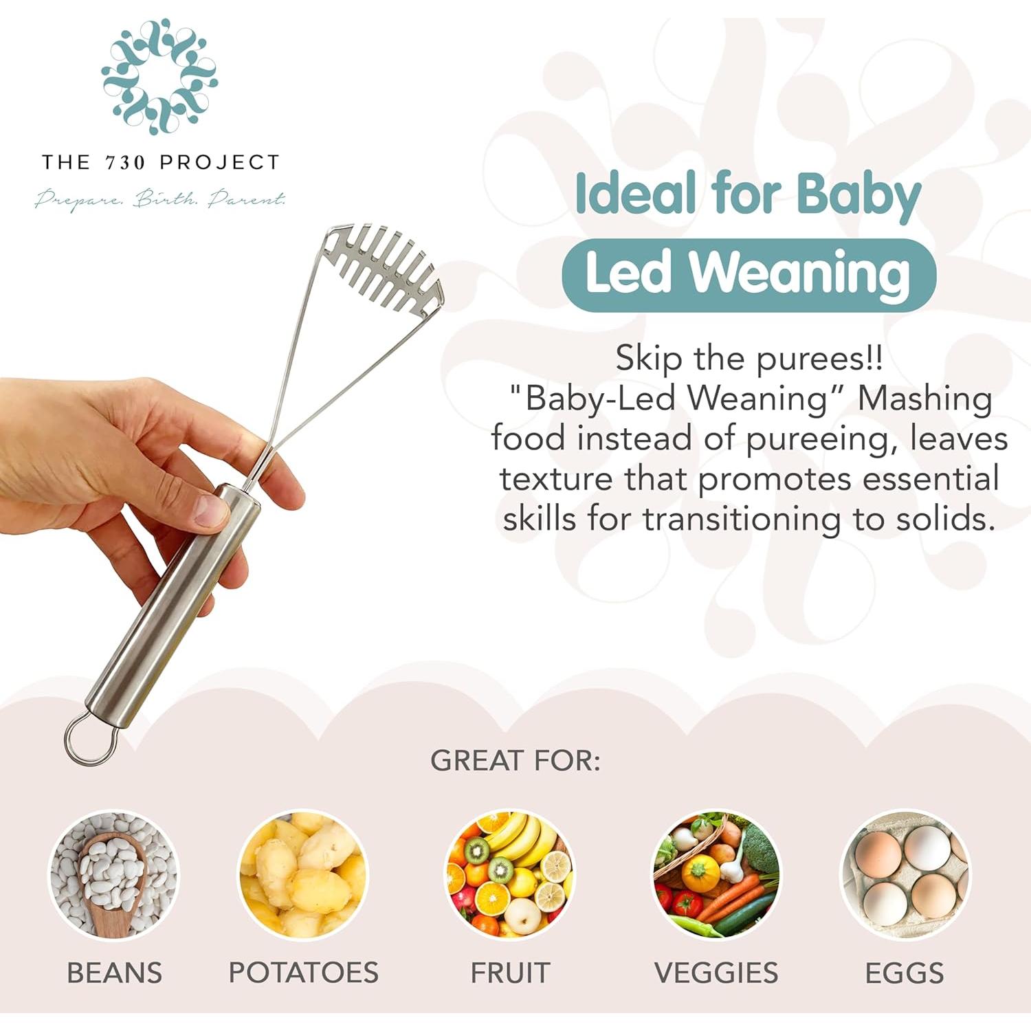 Mighty Masher triturador de alimentos para bebés acero inoxidable