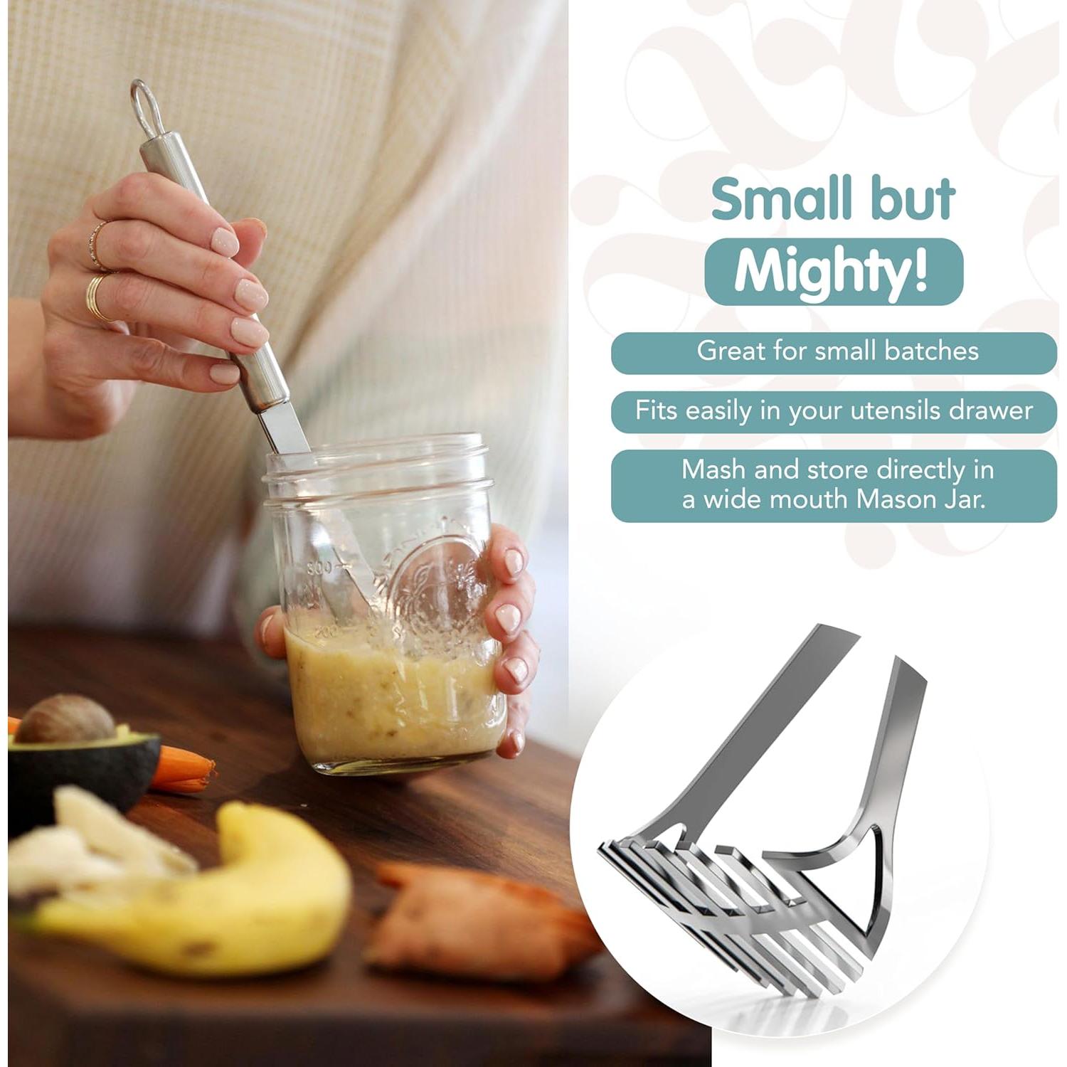 Mighty Masher triturador de alimentos para bebés acero inoxidable