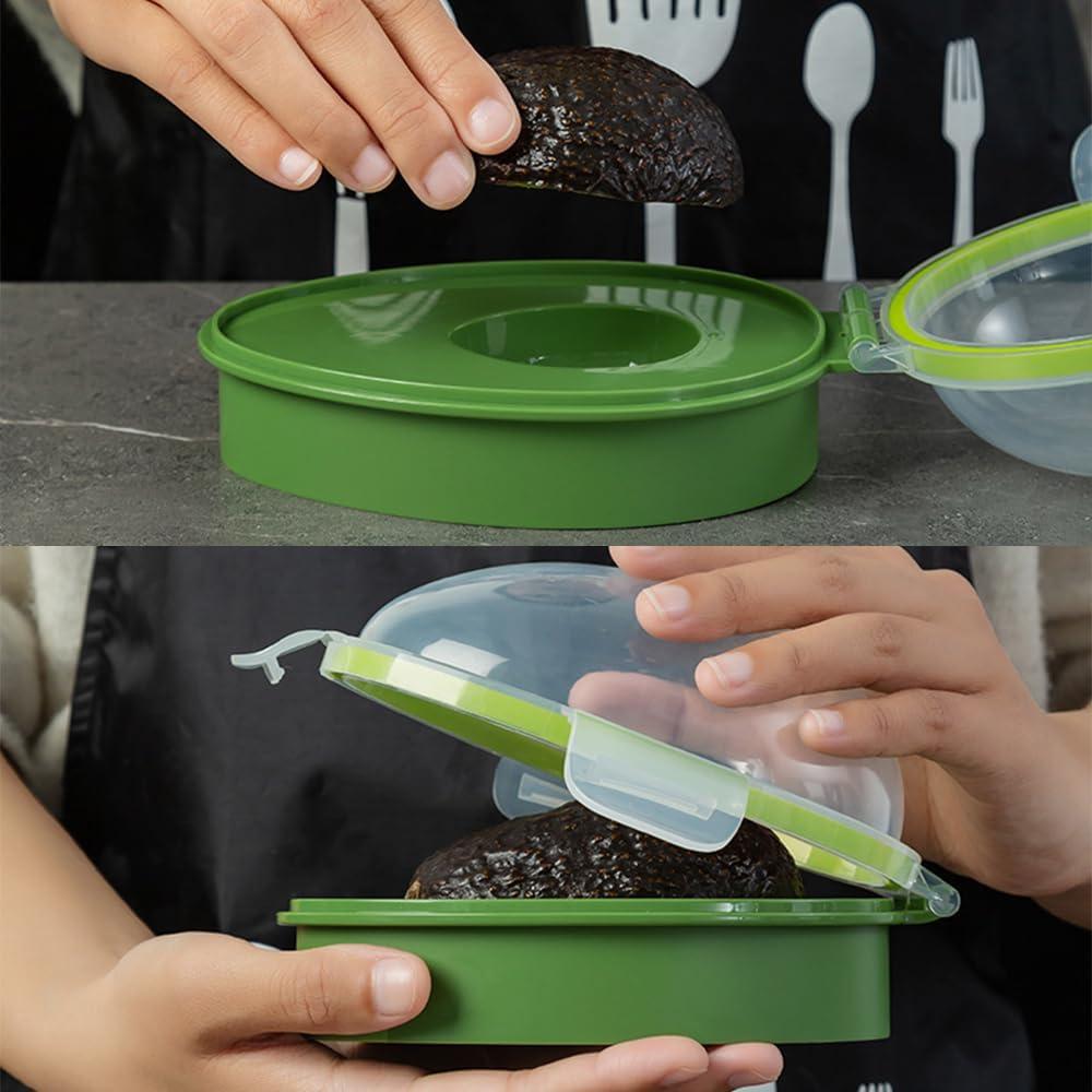 Contenedor de Almacenamiento de Aguacate Wvapzwr Verde 15.3x11x8 cm