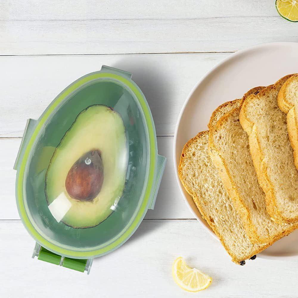 Contenedor de Almacenamiento de Aguacate Wvapzwr Verde 15.3x11x8 cm