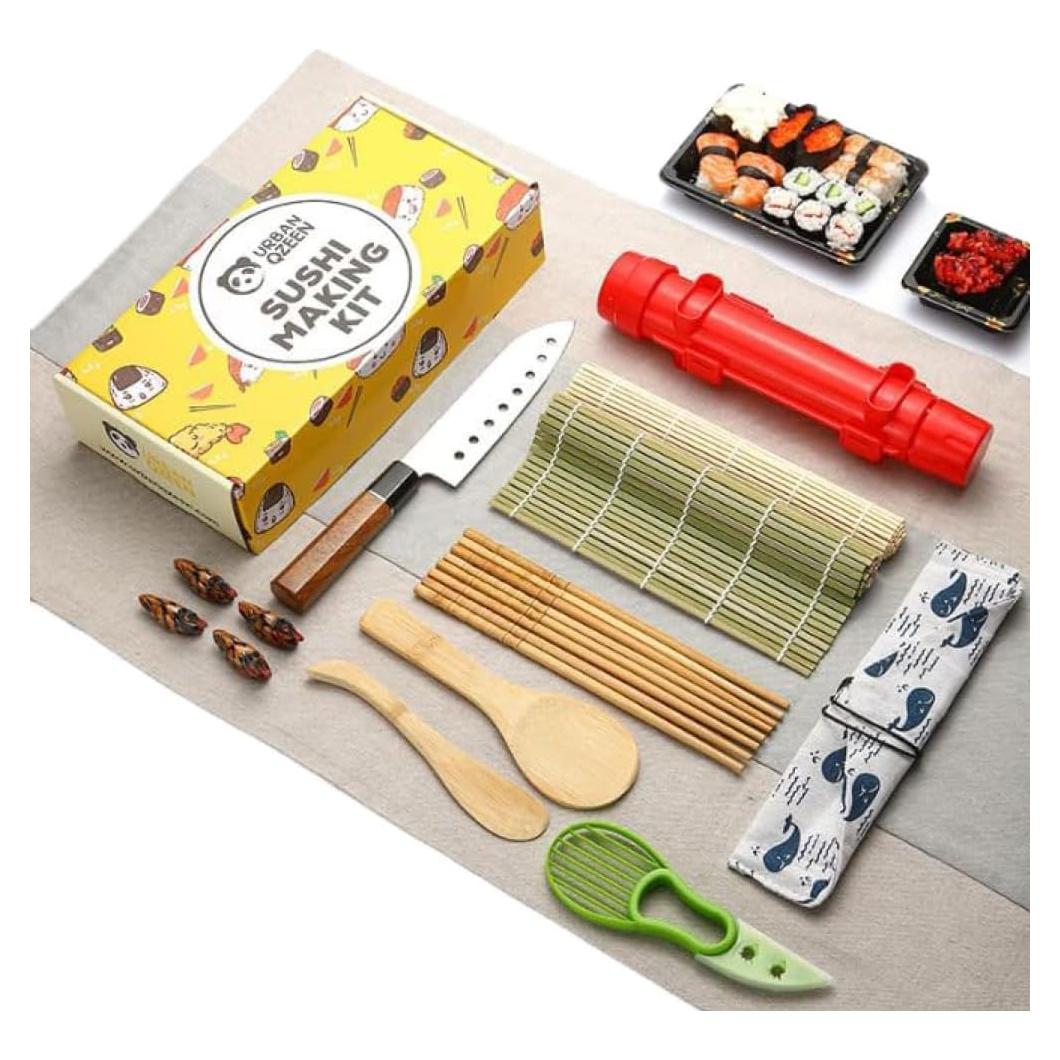 Kit de Hacer Sushi Sheriffdrink con Rodillo Bazooka y Utensilios