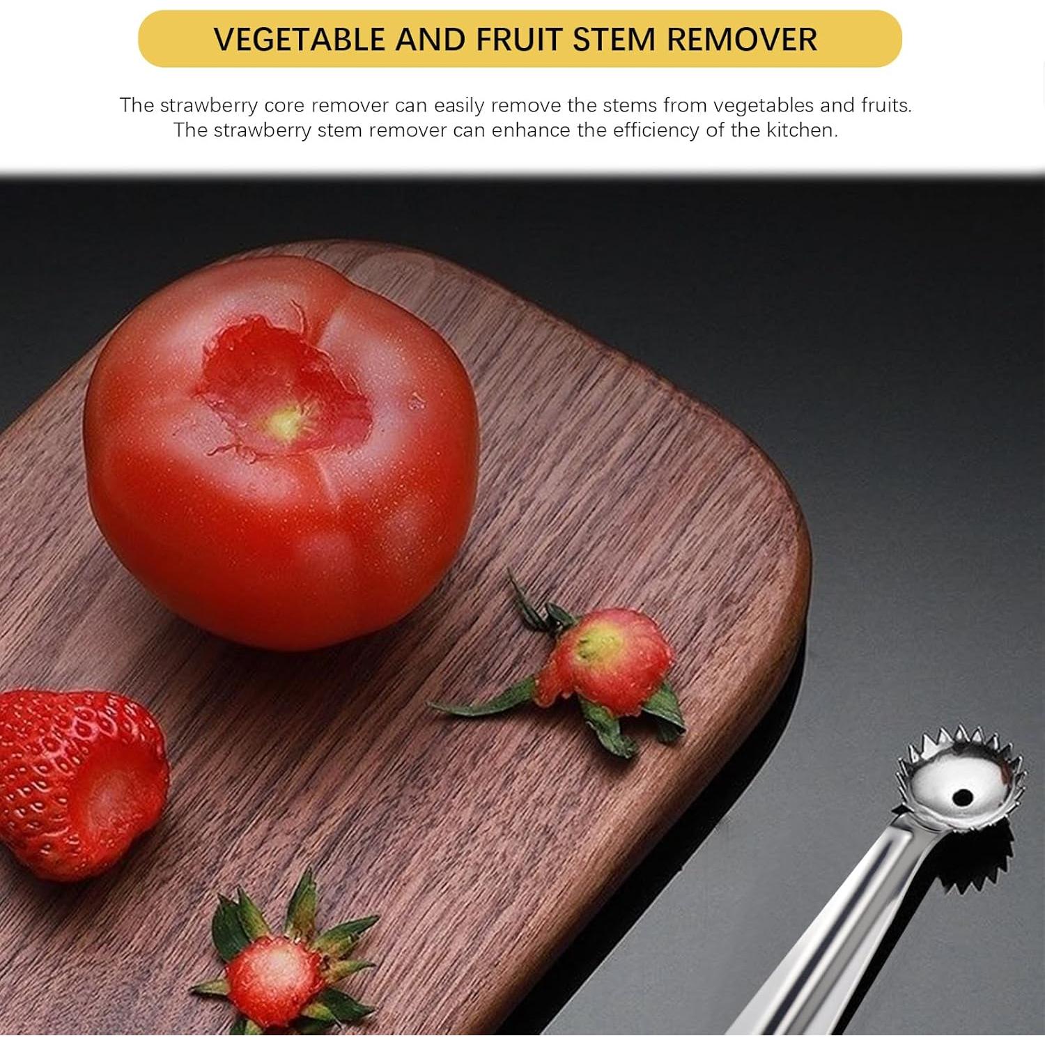 Juego de 4 Herramientas para Quitar Corazones UPIQNG Acero Inoxidable