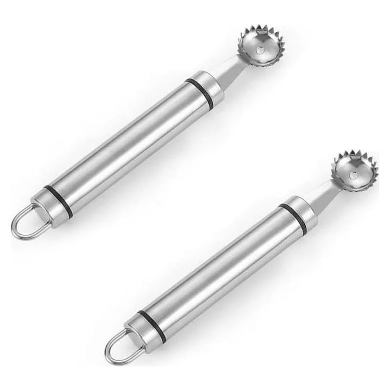 Juego de 2 Huller de Fresa Tnyvm Acero Inoxidable 9g