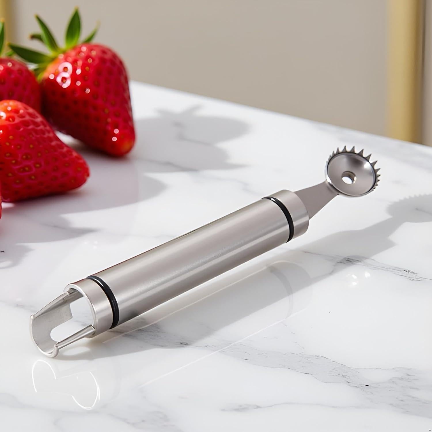 Juego de 2 Hullers de Acero Inoxidable Myuiao Multi-Función