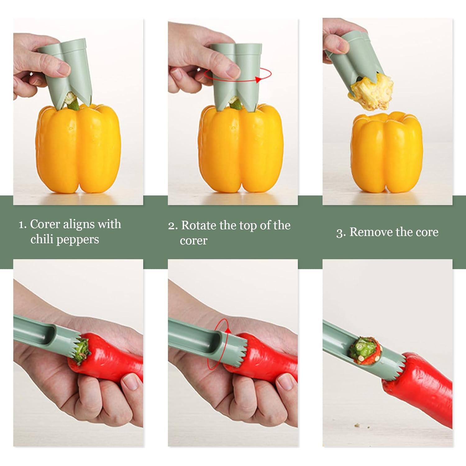 Extractor de Semillas de Pimiento 2 en 1 Genérico - Fácil Limpieza