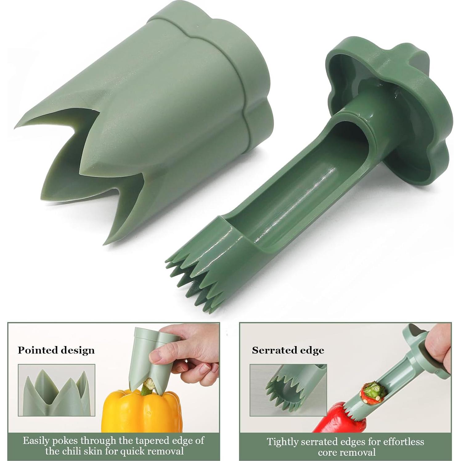 Extractor de Semillas de Pimiento 2 en 1 Genérico - Fácil Limpieza