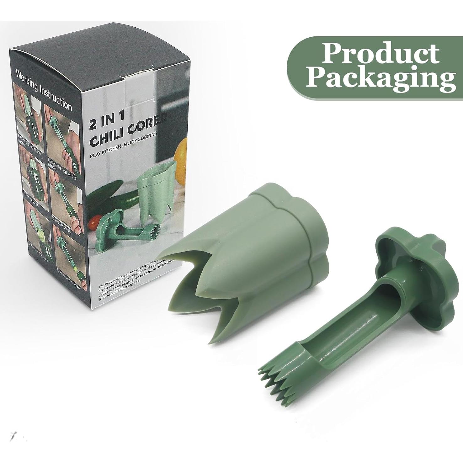 Extractor de Semillas de Pimiento 2 en 1 Genérico - Fácil Limpieza