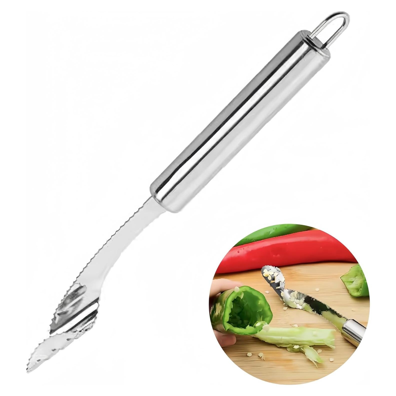 Extractor de Semillas de Pimiento SATONBEYI Acero Inoxidable 22cm