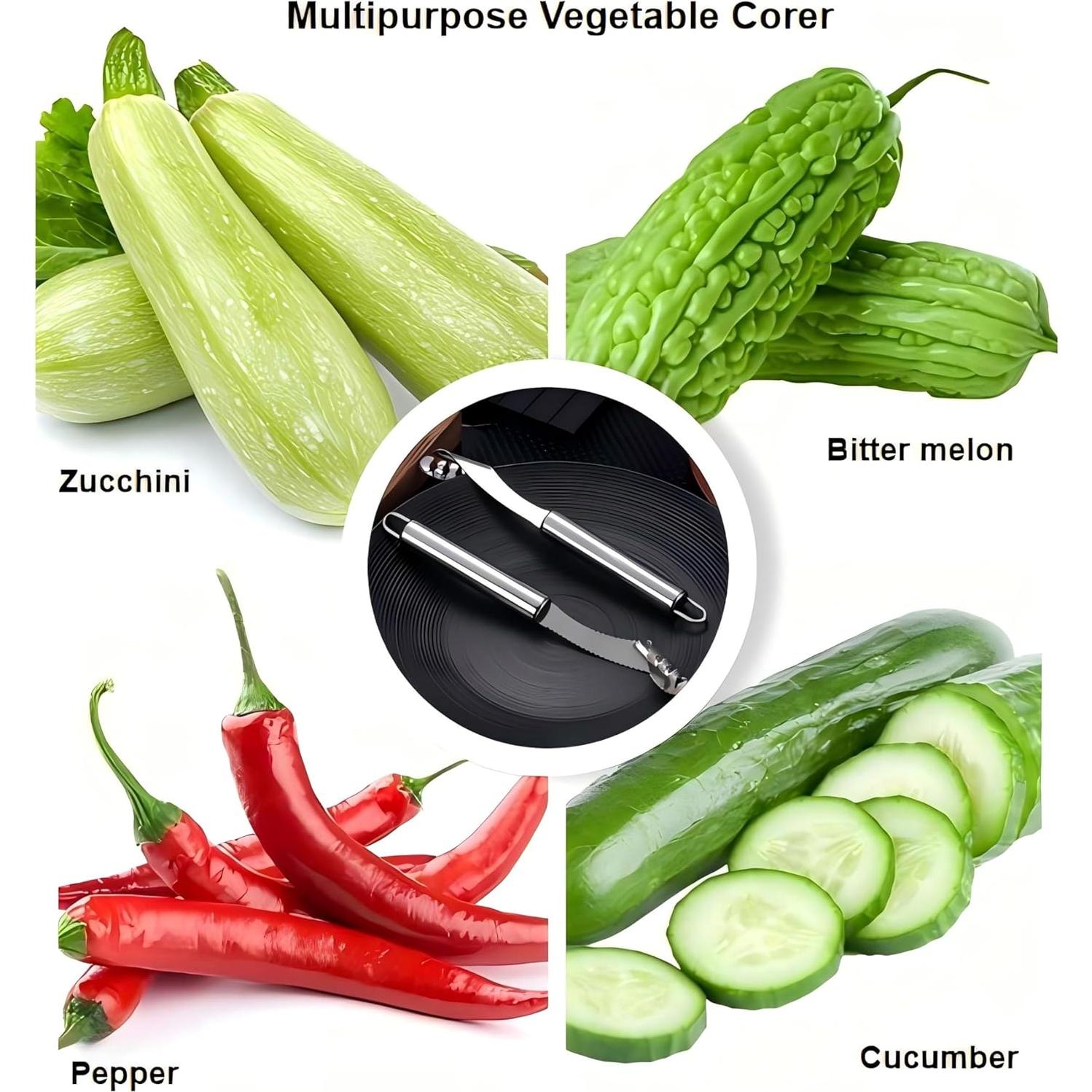 Extractor de Semillas de Pimiento SATONBEYI Acero Inoxidable 22cm