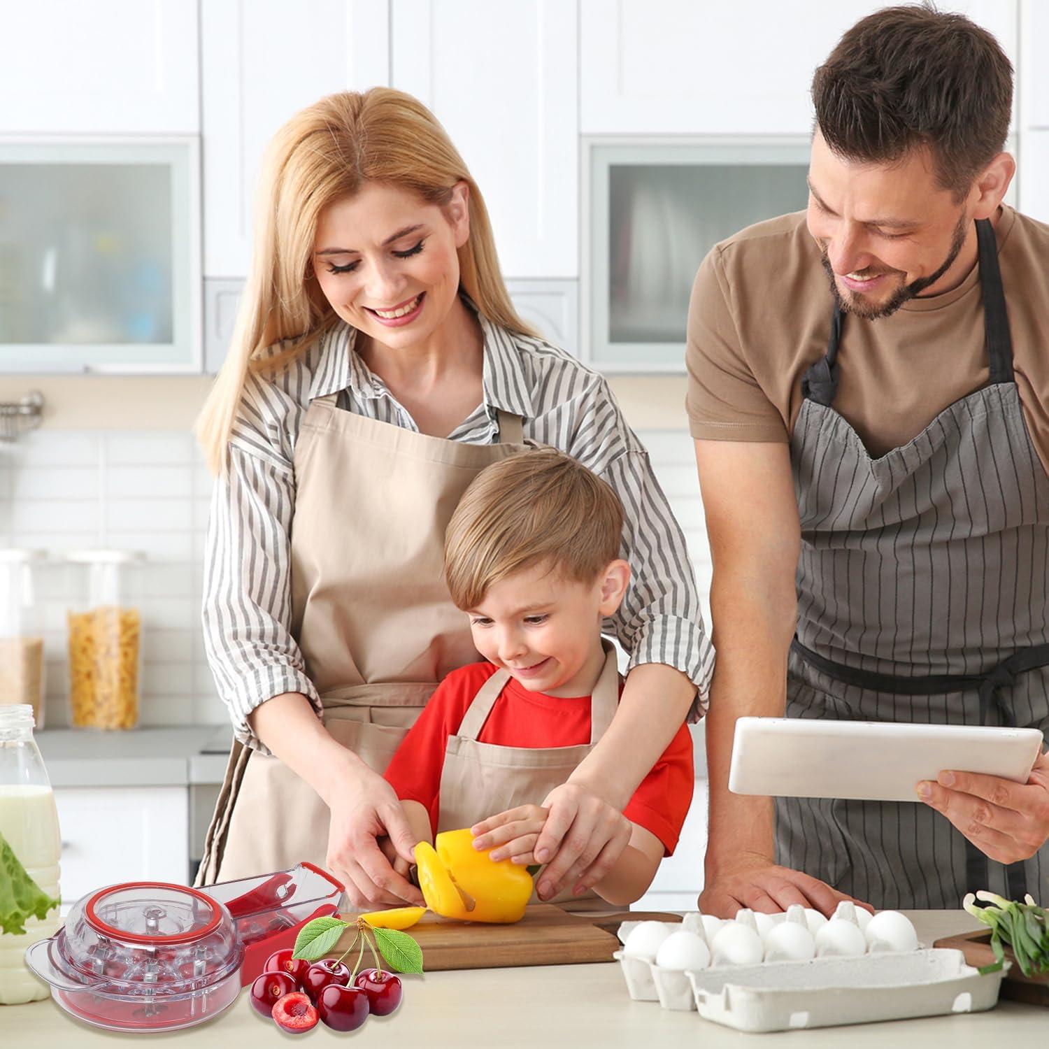 Deshuesador de Cereza JJYHEHOT Acero Inoxidable 6 Agujeros