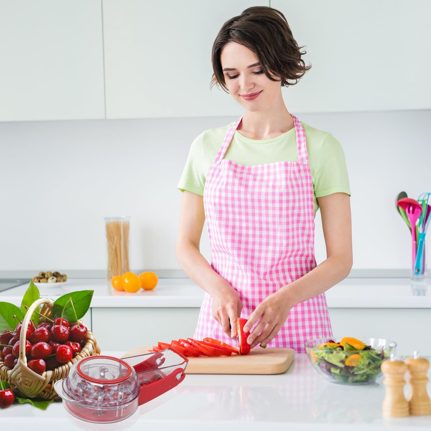 Deshuesador de Cereza JJYHEHOT Acero Inoxidable 6 Agujeros