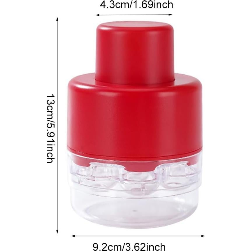 Deshuesador de Cerezas XuYelora Rojo, 7 Agujeros, ABS