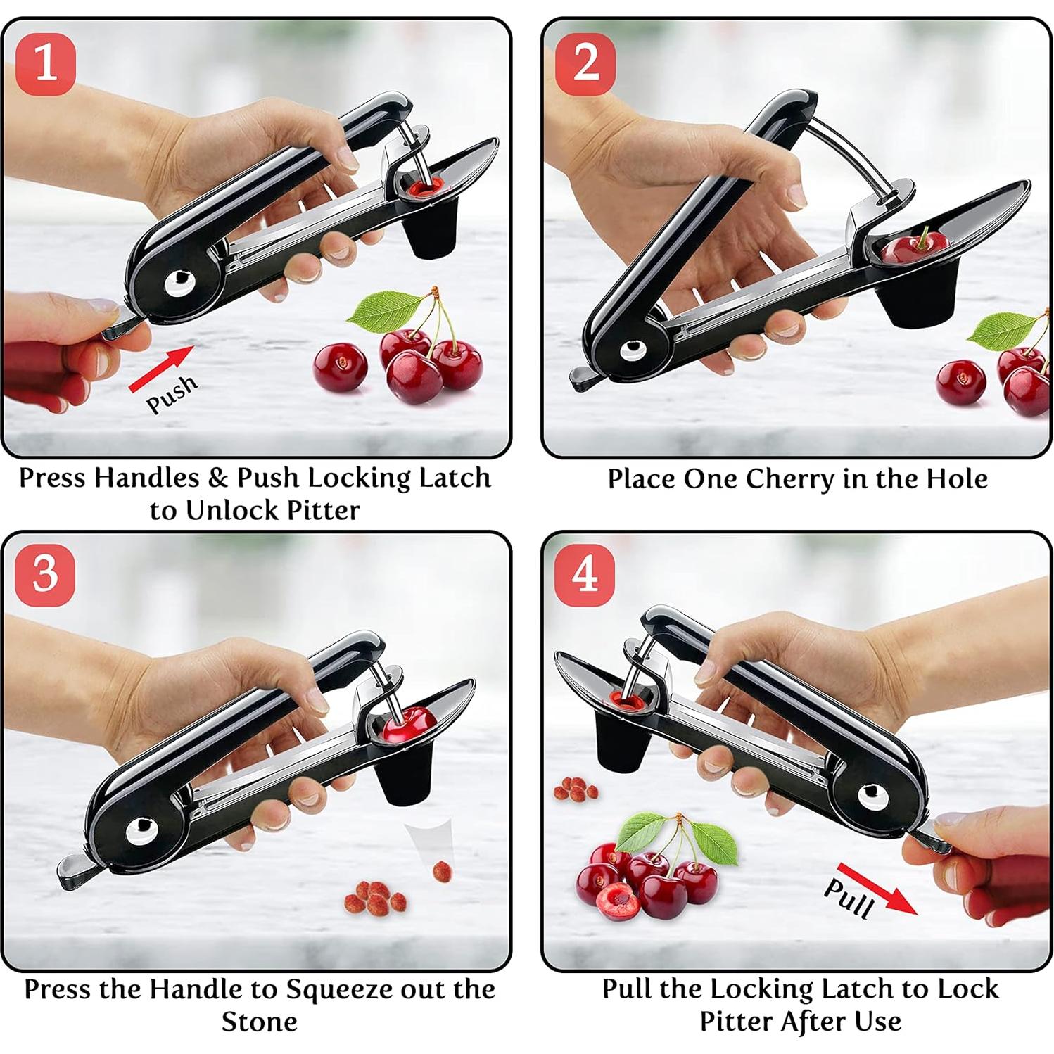 Quita Huesos de Cereza LAH Kitchen - Acero Inoxidable, 198g