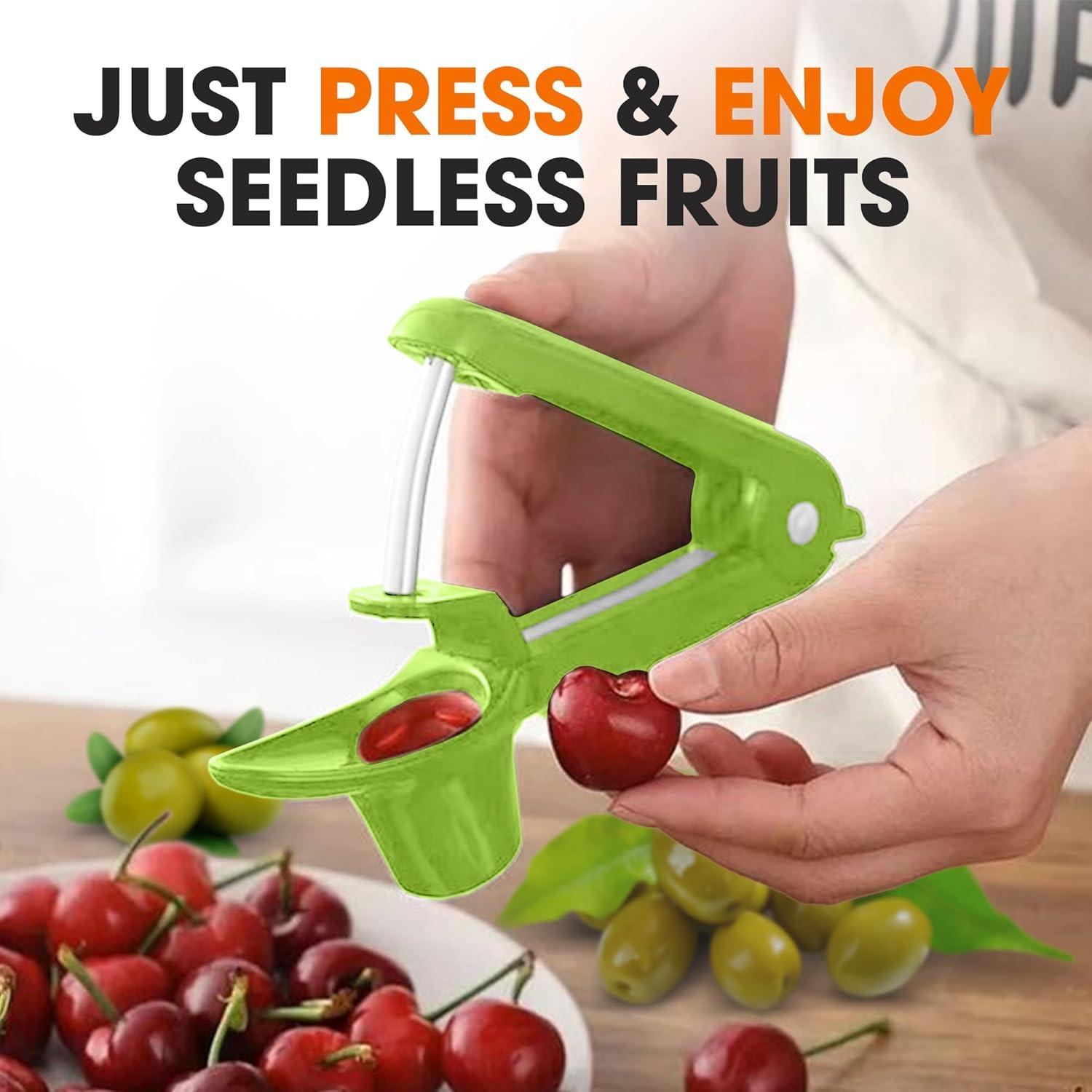 Deshuesador de Acero Inoxidable Colección Cheer 2 en 1 Verde