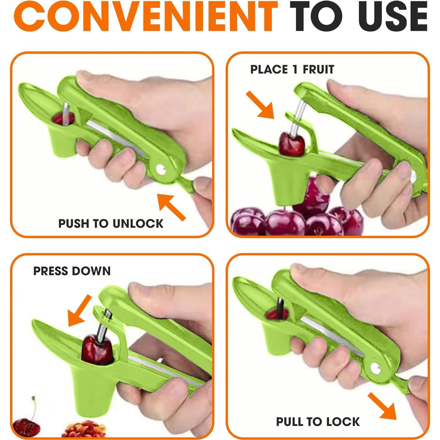 Deshuesador de Acero Inoxidable Colección Cheer 2 en 1 Verde