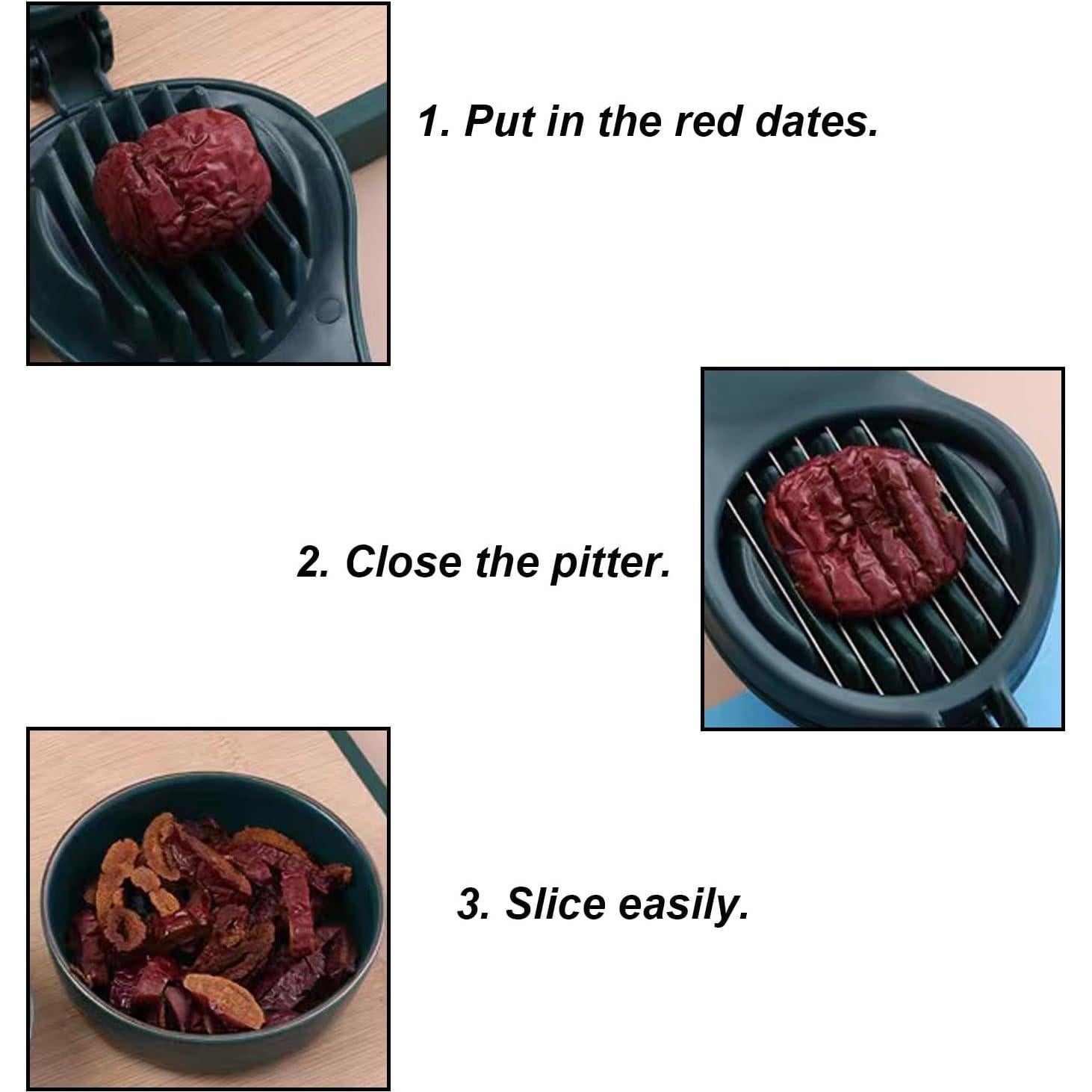 Cortador de Fresas y Deshuesador de Cerezas 2 en 1 TopHomer