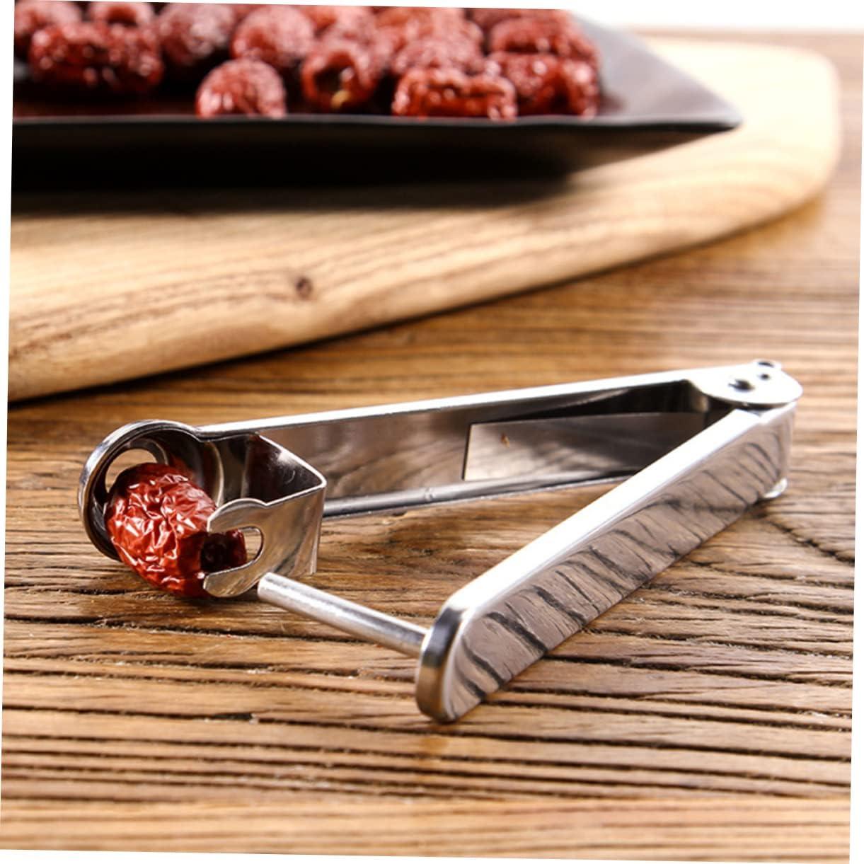 Removedor de Huesos de Dátil HOMSFOU Acero Inoxidable 14.5 cm