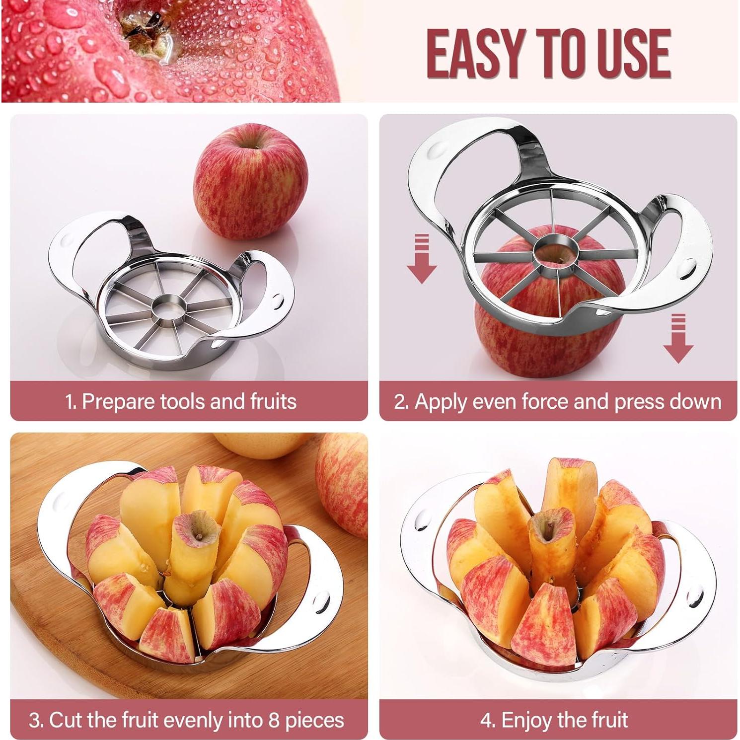 Cortador de Manzanas Drincarier 8 Cuchillas Acero Inoxidable