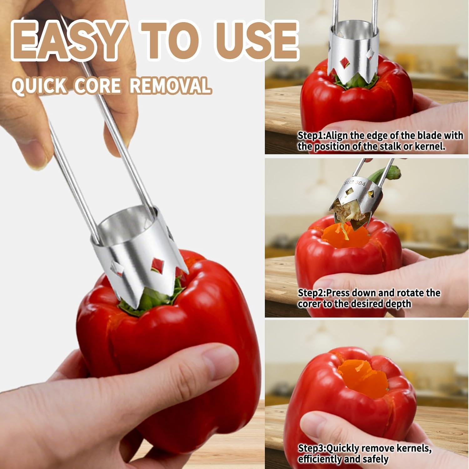 Descorazonador de Pimientos y Manzanas YAKAUEI Acero Inoxidable