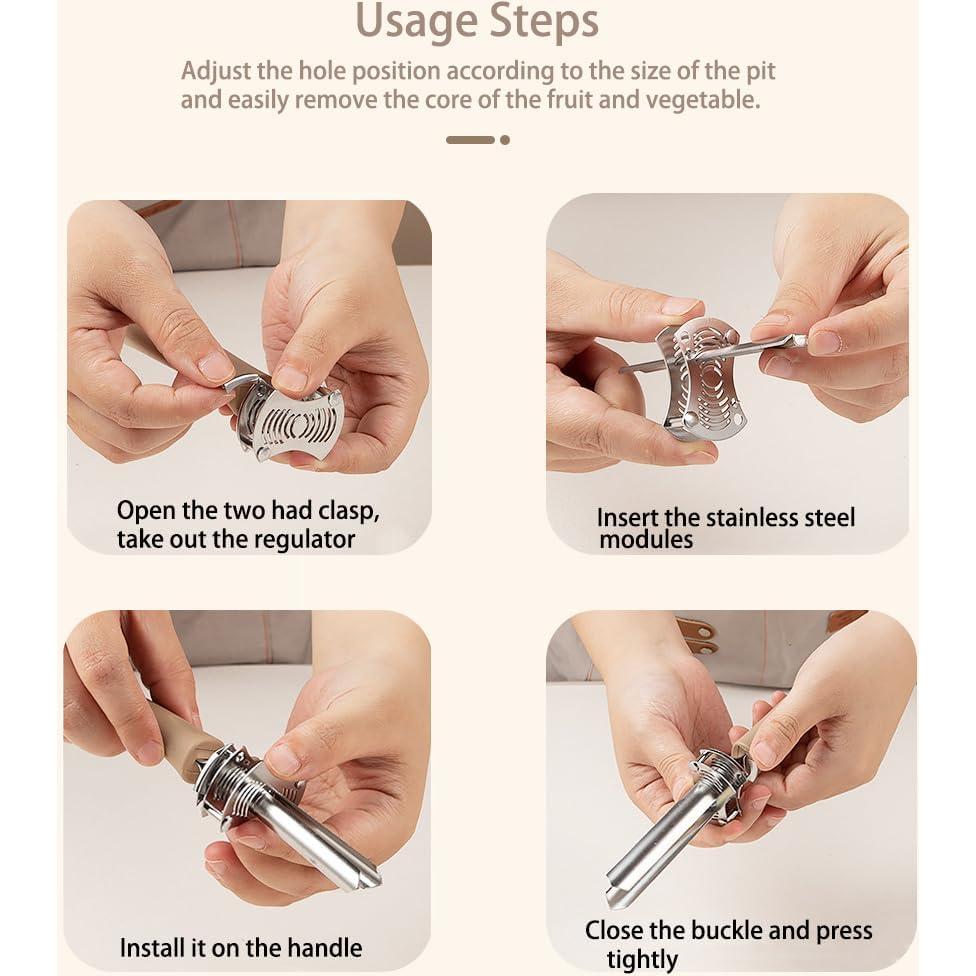 Descorazonador de Frutas y Verduras PirexaFley Ajustable 6 Niveles